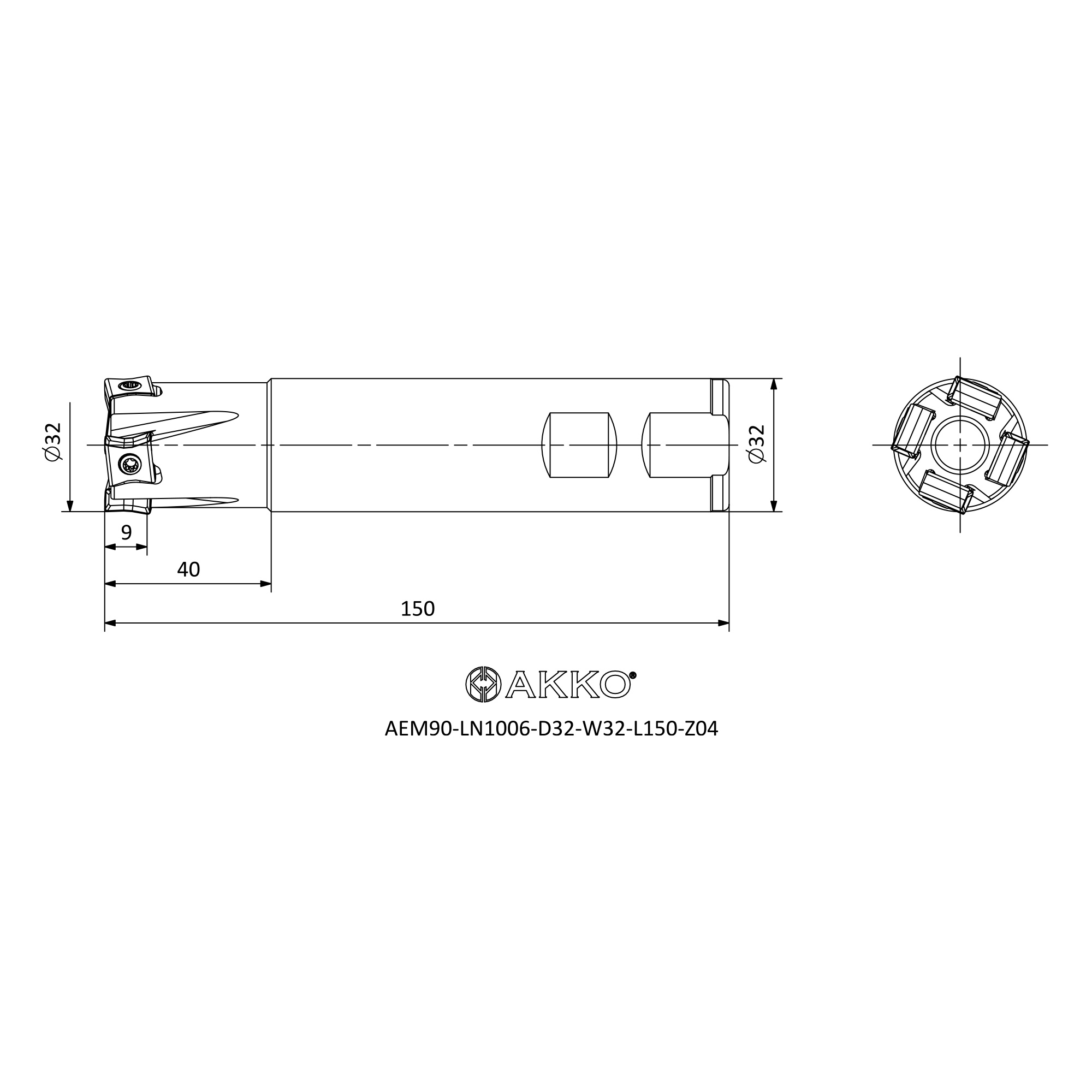AKKO AEM90-LN1106-D32-W32-L150-Z04 — фото 3