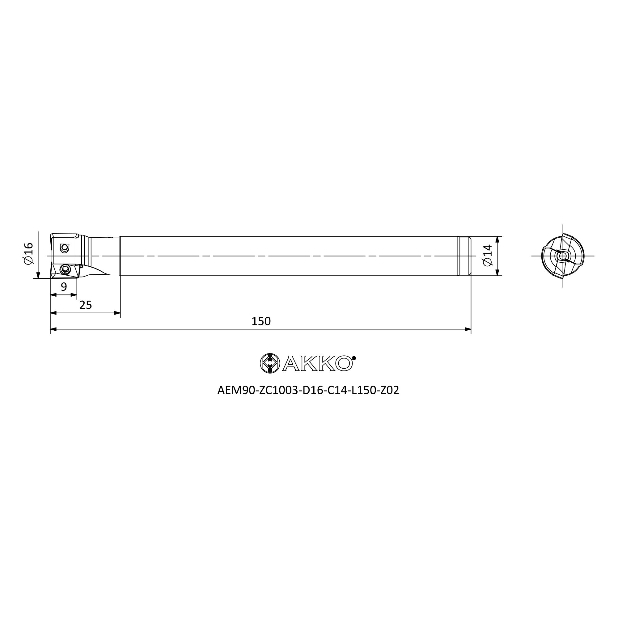 AKKO AEM90-ZC1003-D16-C14-L150-Z02 — фото 3
