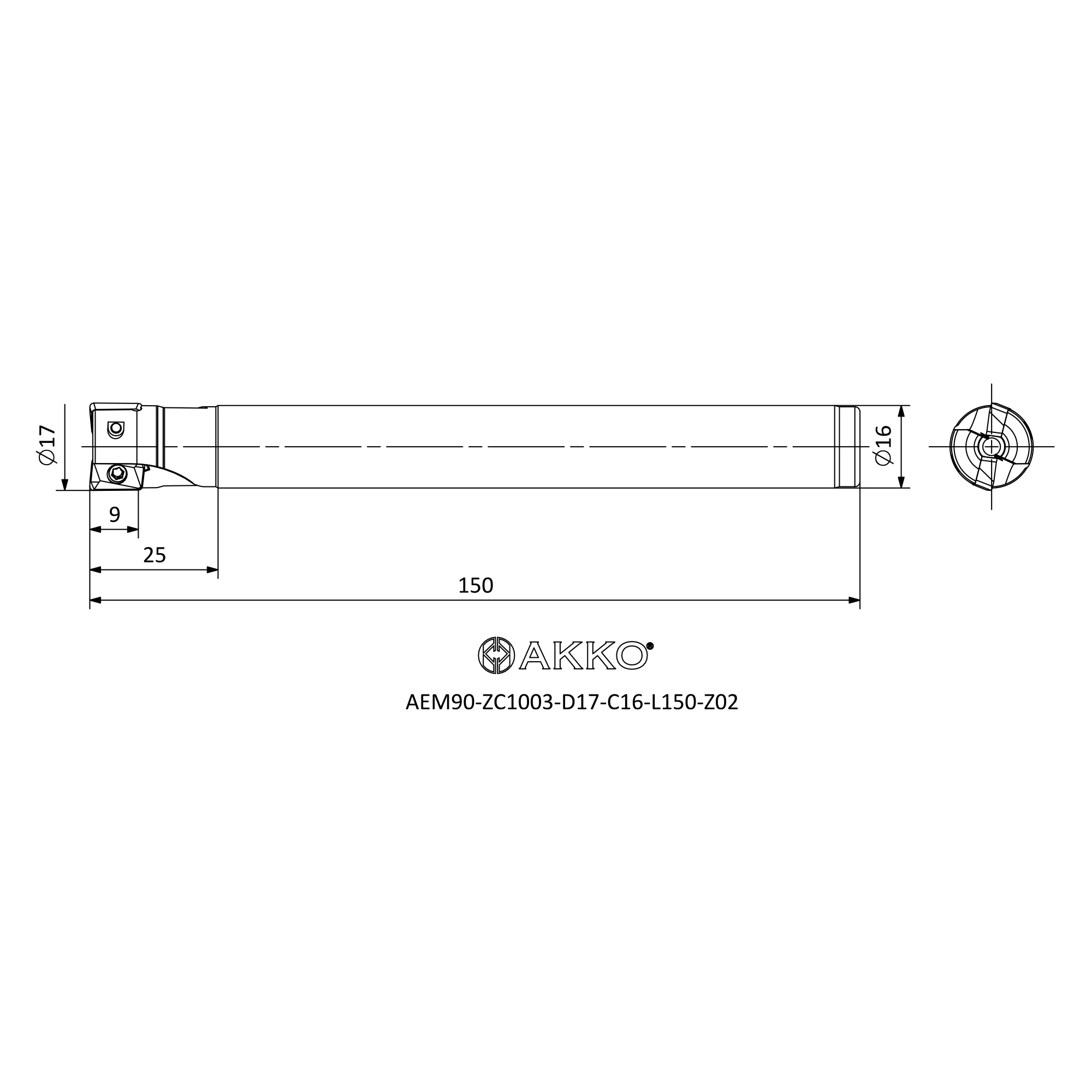 AKKO AEM90-ZC1003-D17-C16-L150-Z02 — фото 3