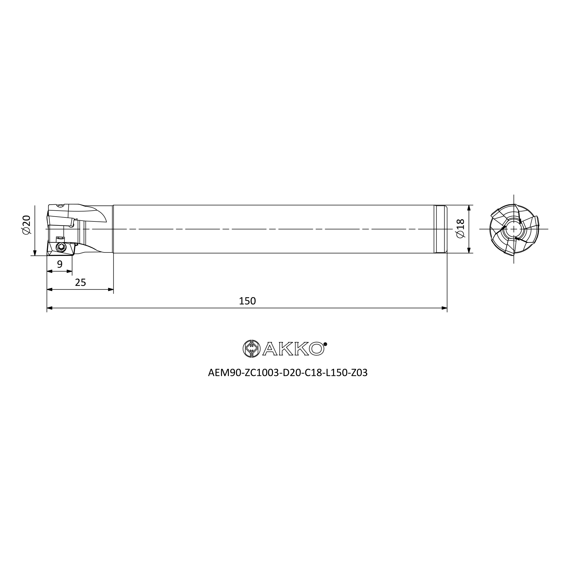 AKKO AEM90-ZC1003-D20-C18-L150-Z03 — фото 3