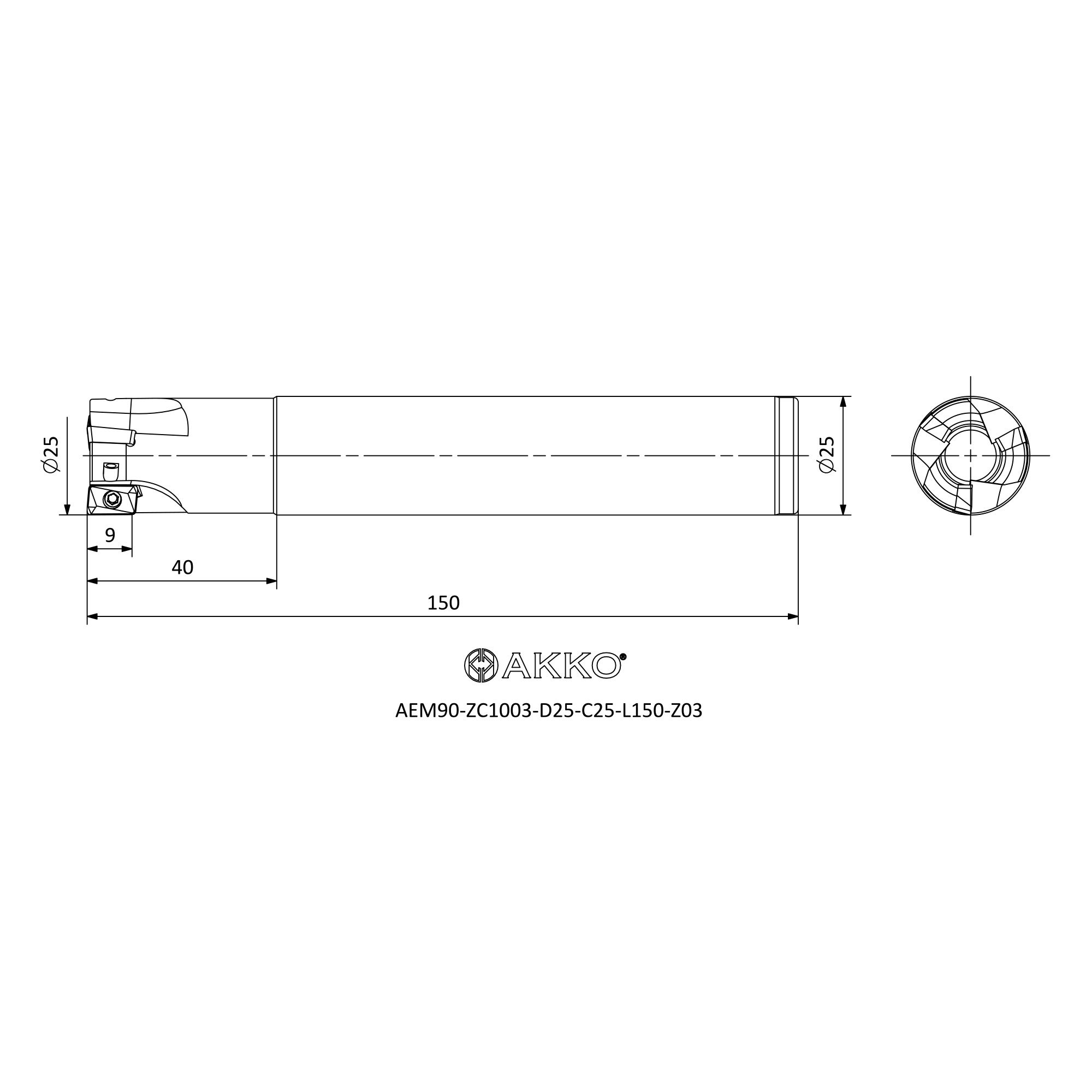 AKKO AEM90-ZC1003-D25-C25-L150-Z03 — фото 3