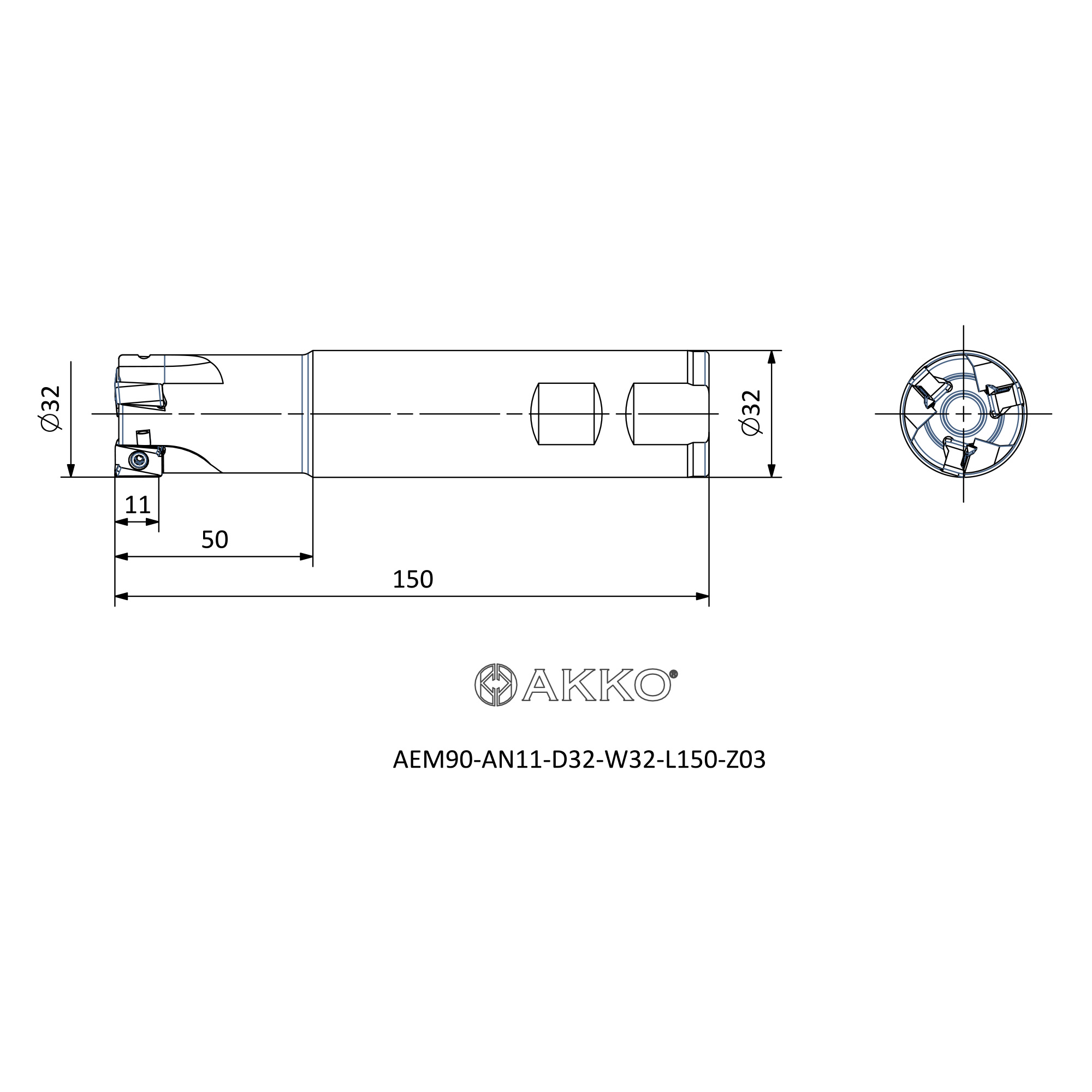 AKKO AEM90-AN11-D32-W32-L150-Z03 — фото 3
