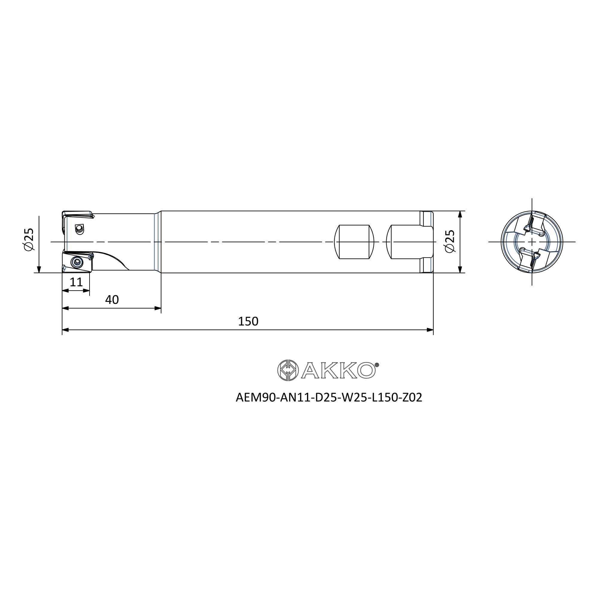 AKKO AEM90-AN11-D25-W25-L150-Z02 — фото 3
