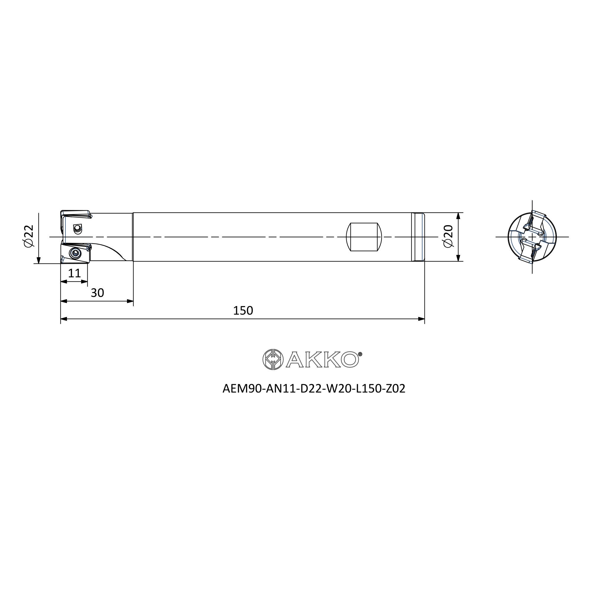 AKKO AEM90-AN11-D22-W20-L150-Z02 — фото 3
