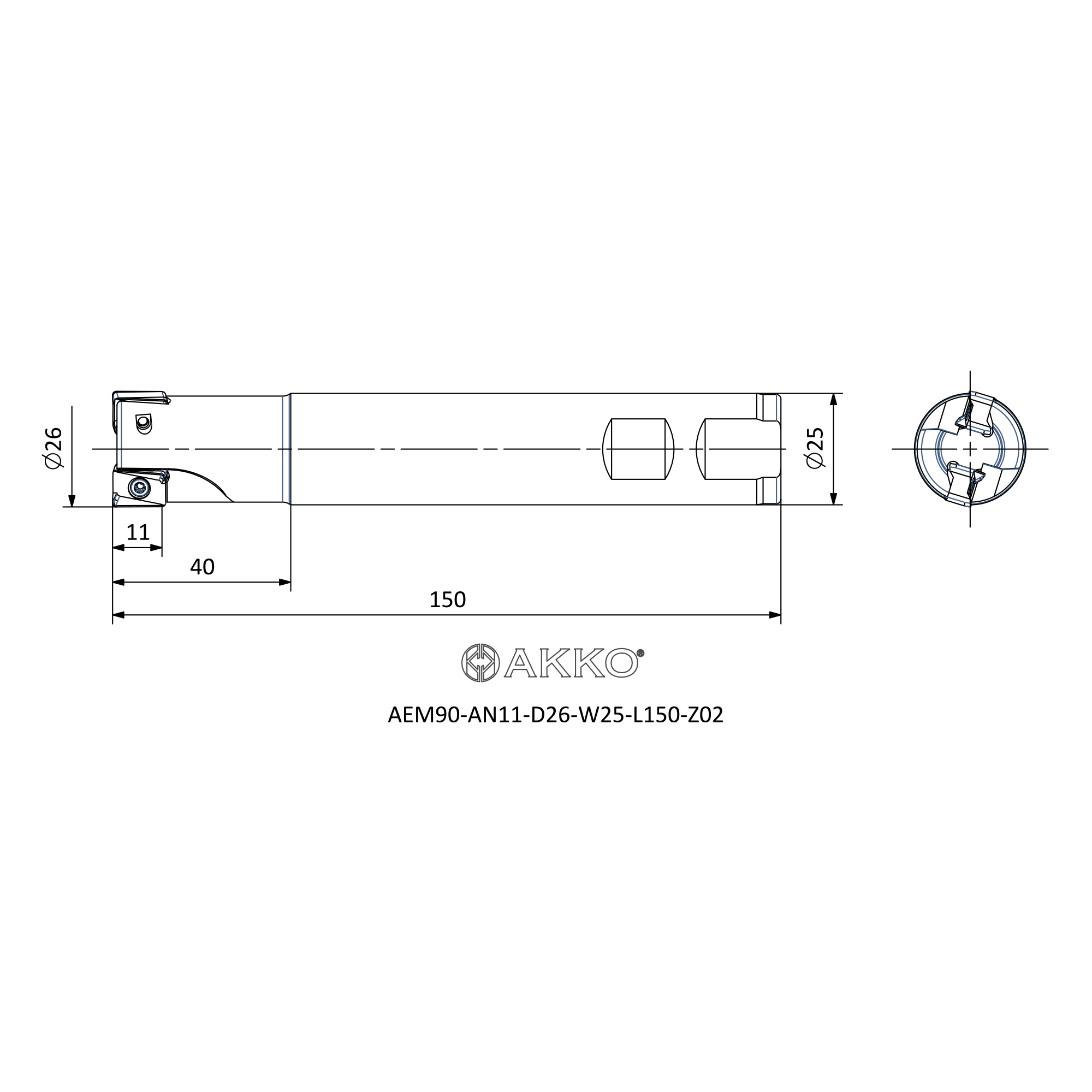 AKKO AEM90-AN11-D26-W25-L150-Z02 — фото 3