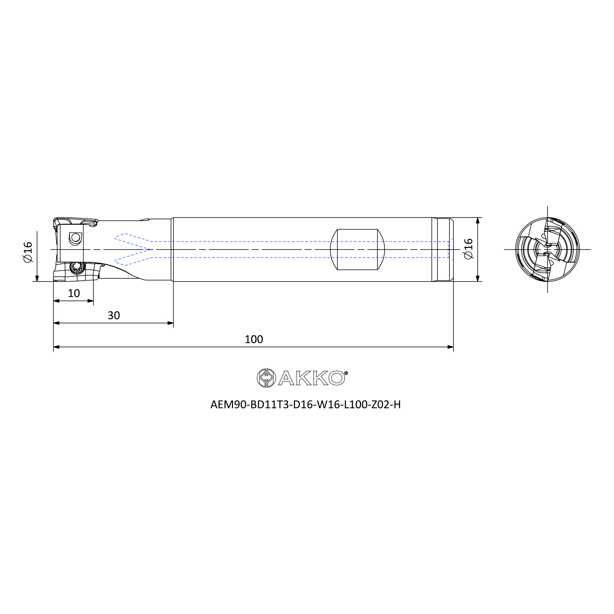 AKKO AEM90-BD11T3-D16-W16-L100-Z02-H — фото 3