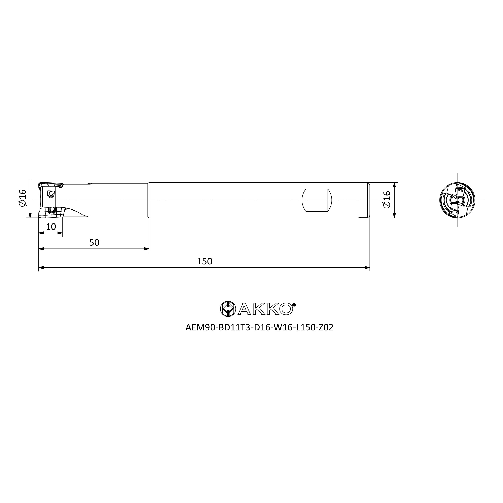 AKKO AEM90-BD11T3-D16-W16-L150-Z02 — фото 3