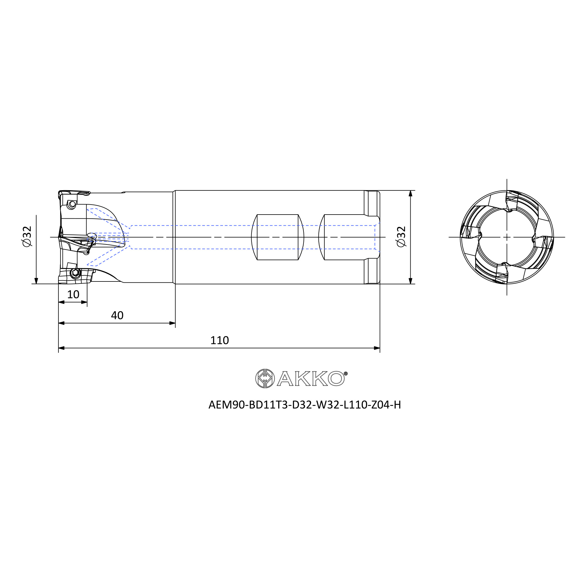 AKKO AEM90-BD11T3-D32-W32-L110-Z04-H — фото 3