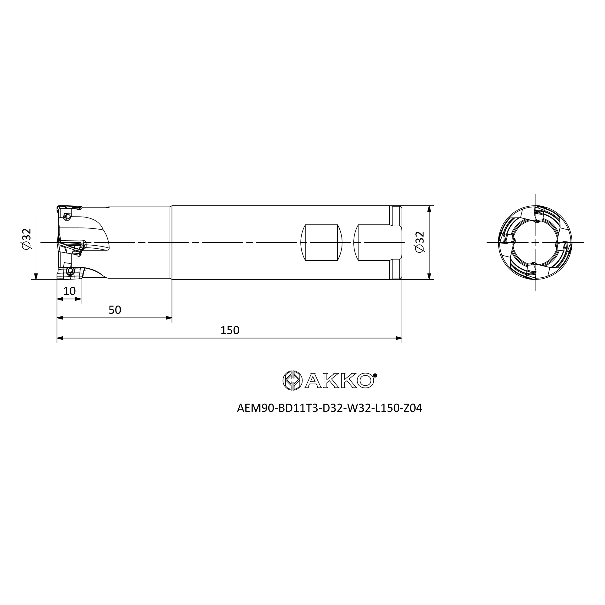 AKKO AEM90-BD11T3-D32-W32-L150-Z04 — фото 3