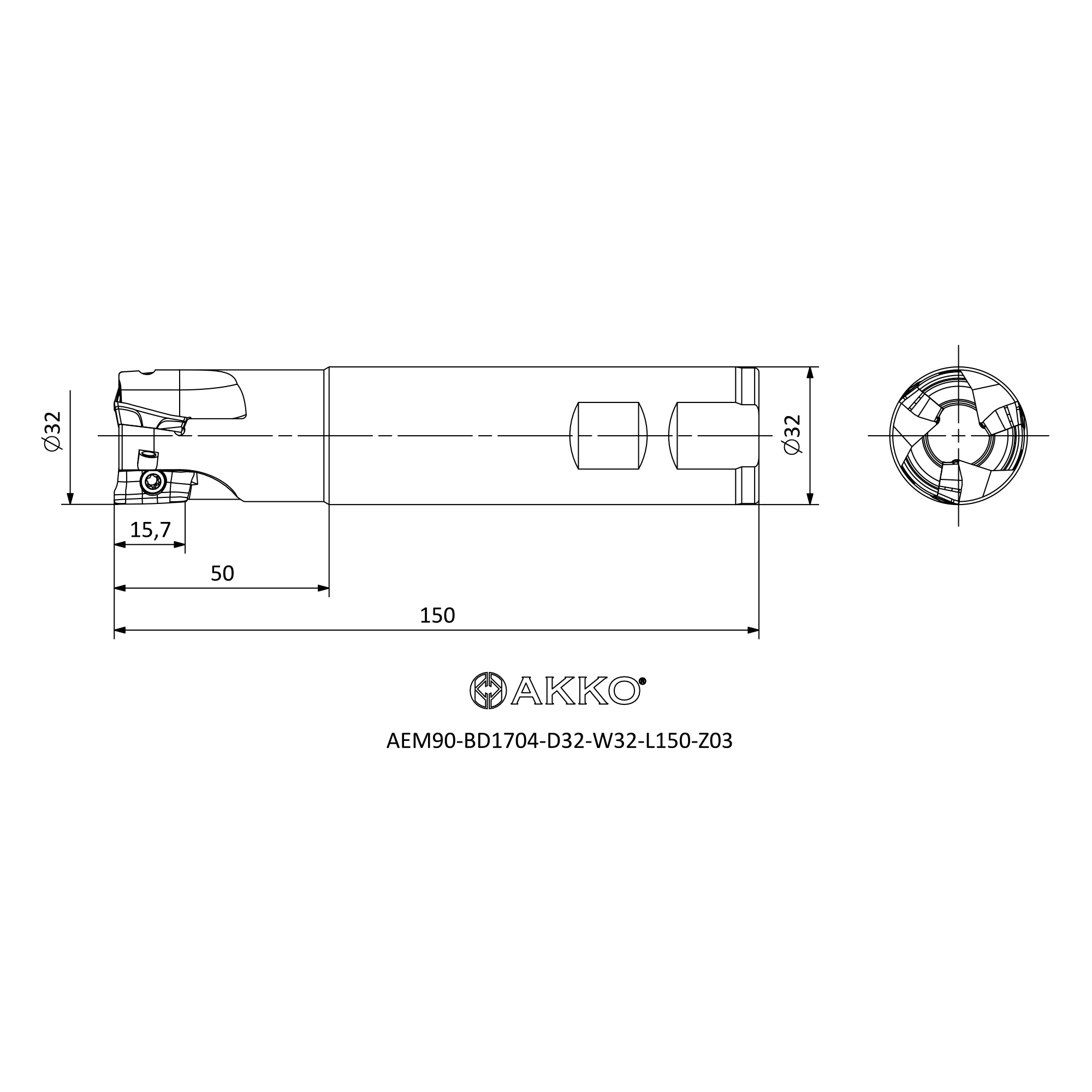 AKKO AEM90-BD1704-D32-W32-L150-Z03 — фото 3