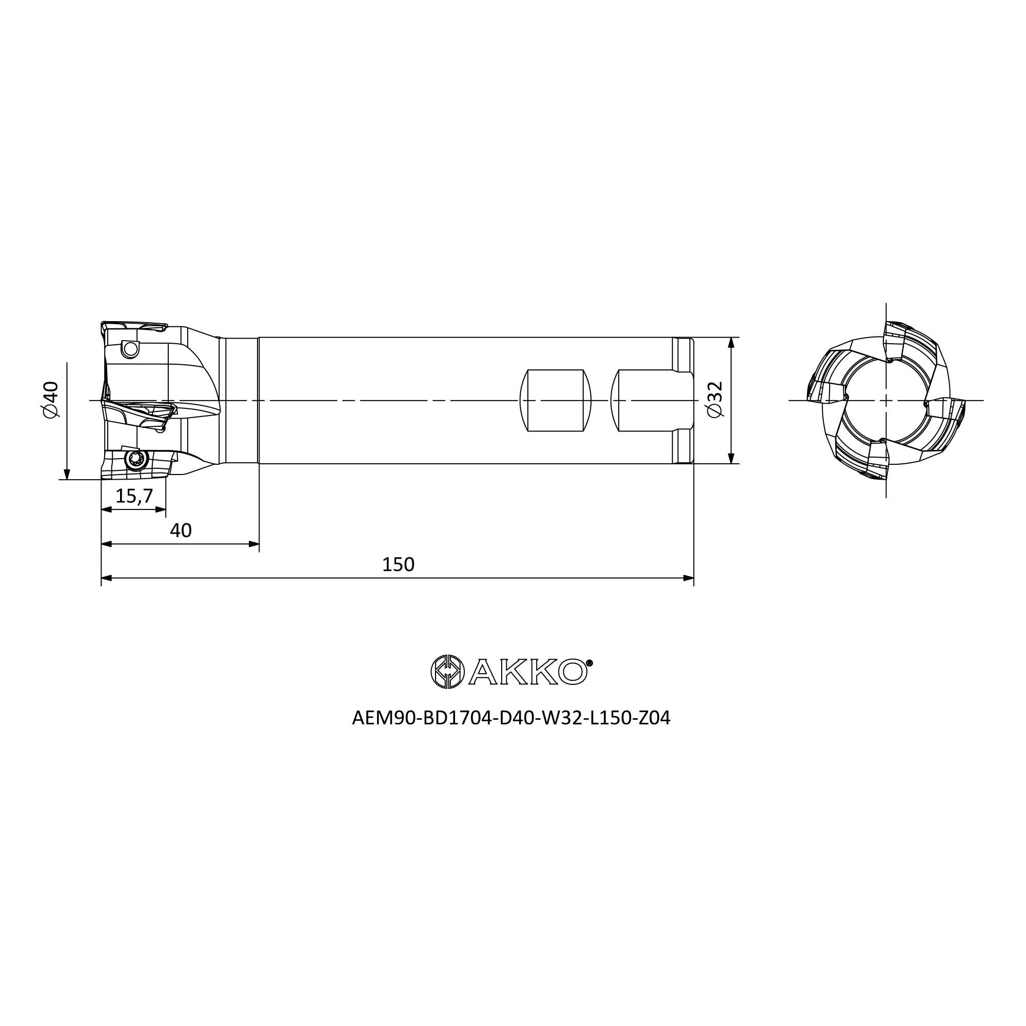 AKKO AEM90-BD1704-D40-W32-L150-Z04 — фото 3