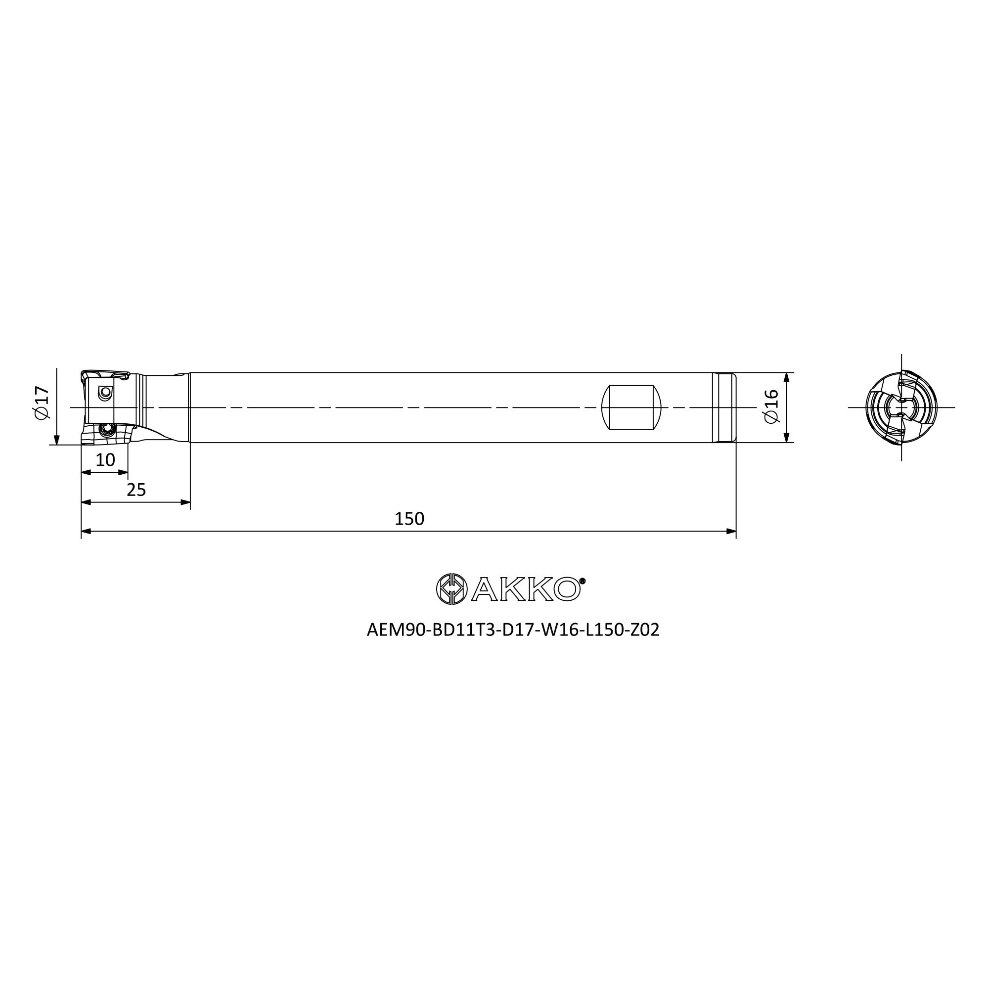 AKKO AEM90-BD11T3-D17-W16-L150-Z02 — фото 3