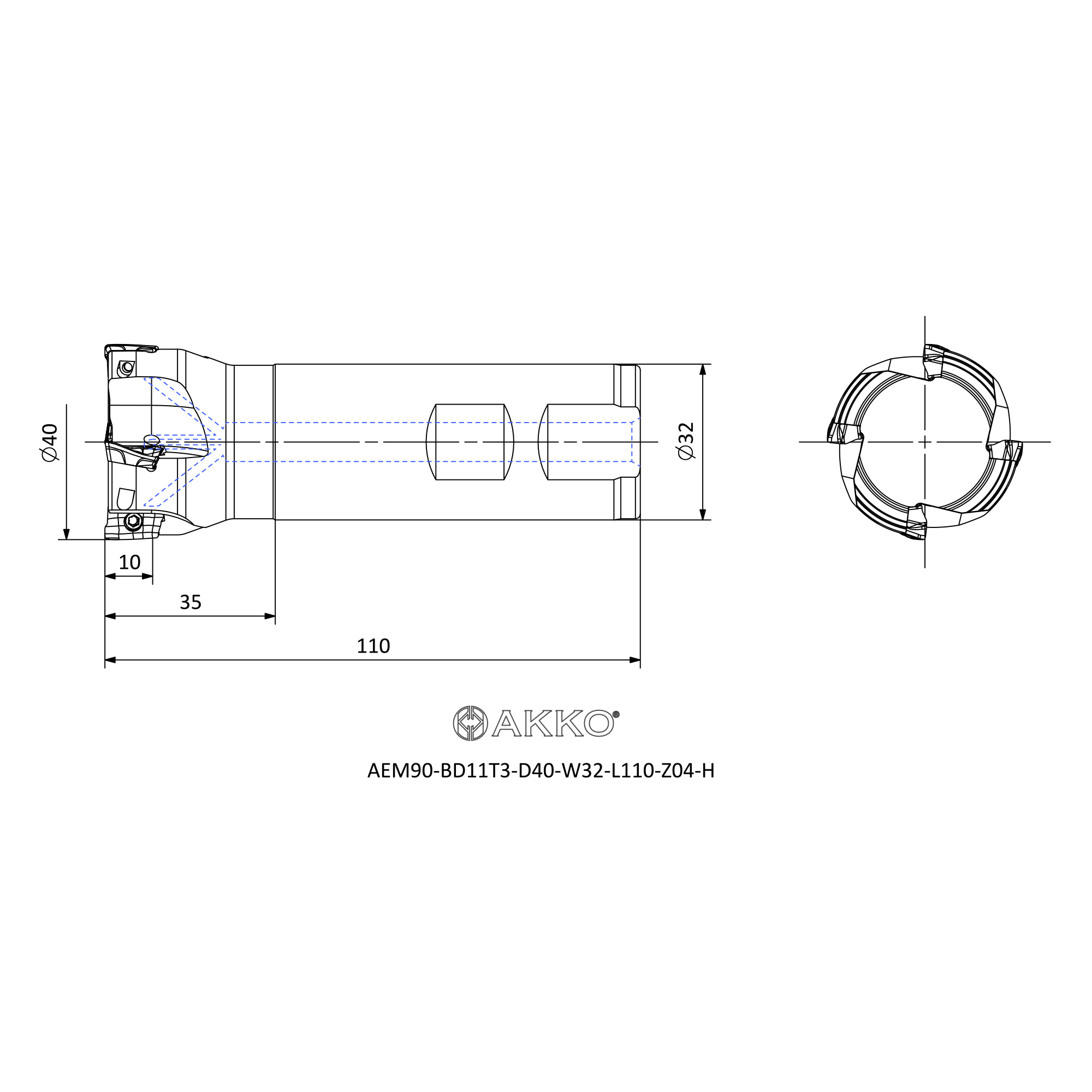 AKKO AEM90-BD11T3-D40-W32-L110-Z04-H — фото 3