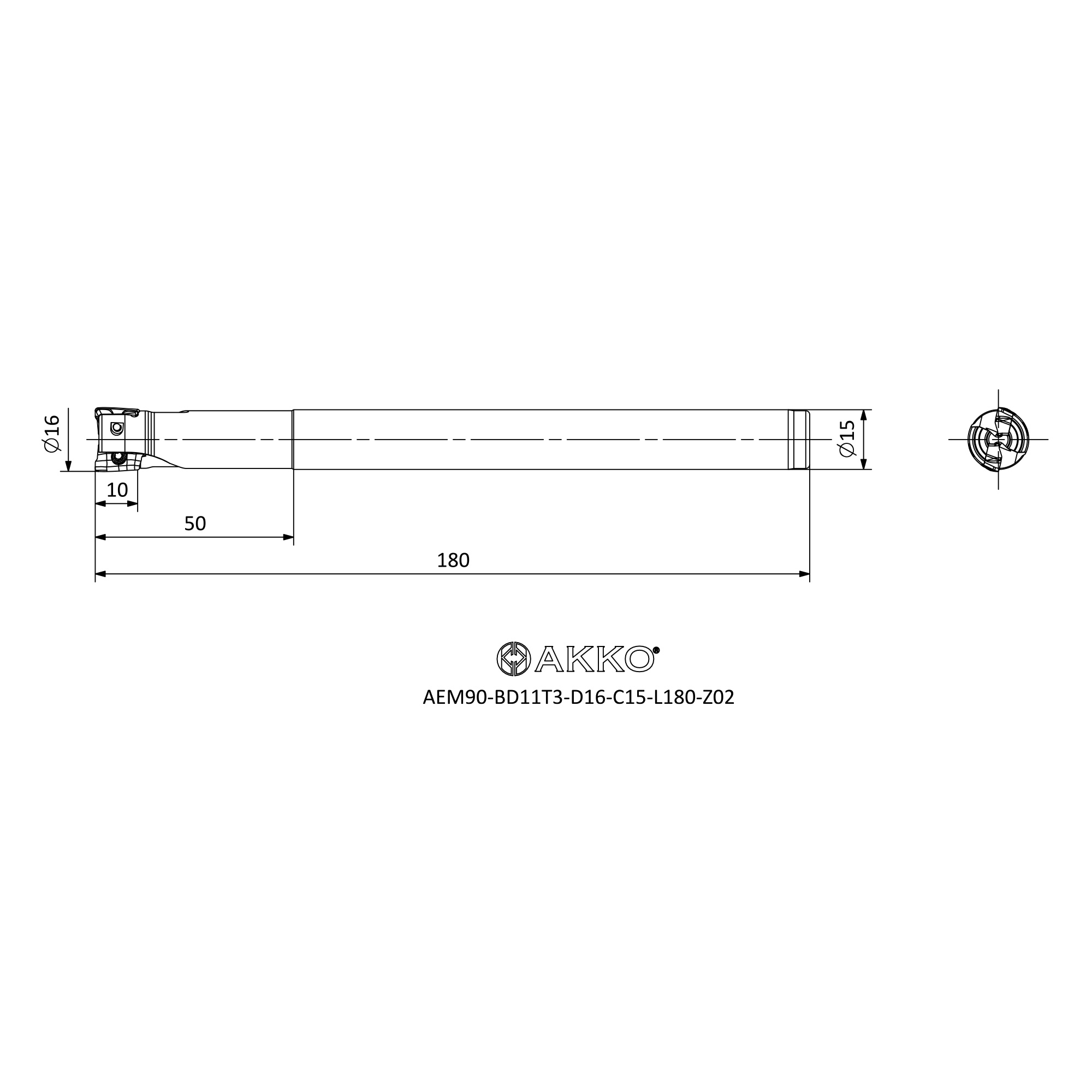 AKKO AEM90-BD11T3-D16-C15-L180-Z02 — фото 3