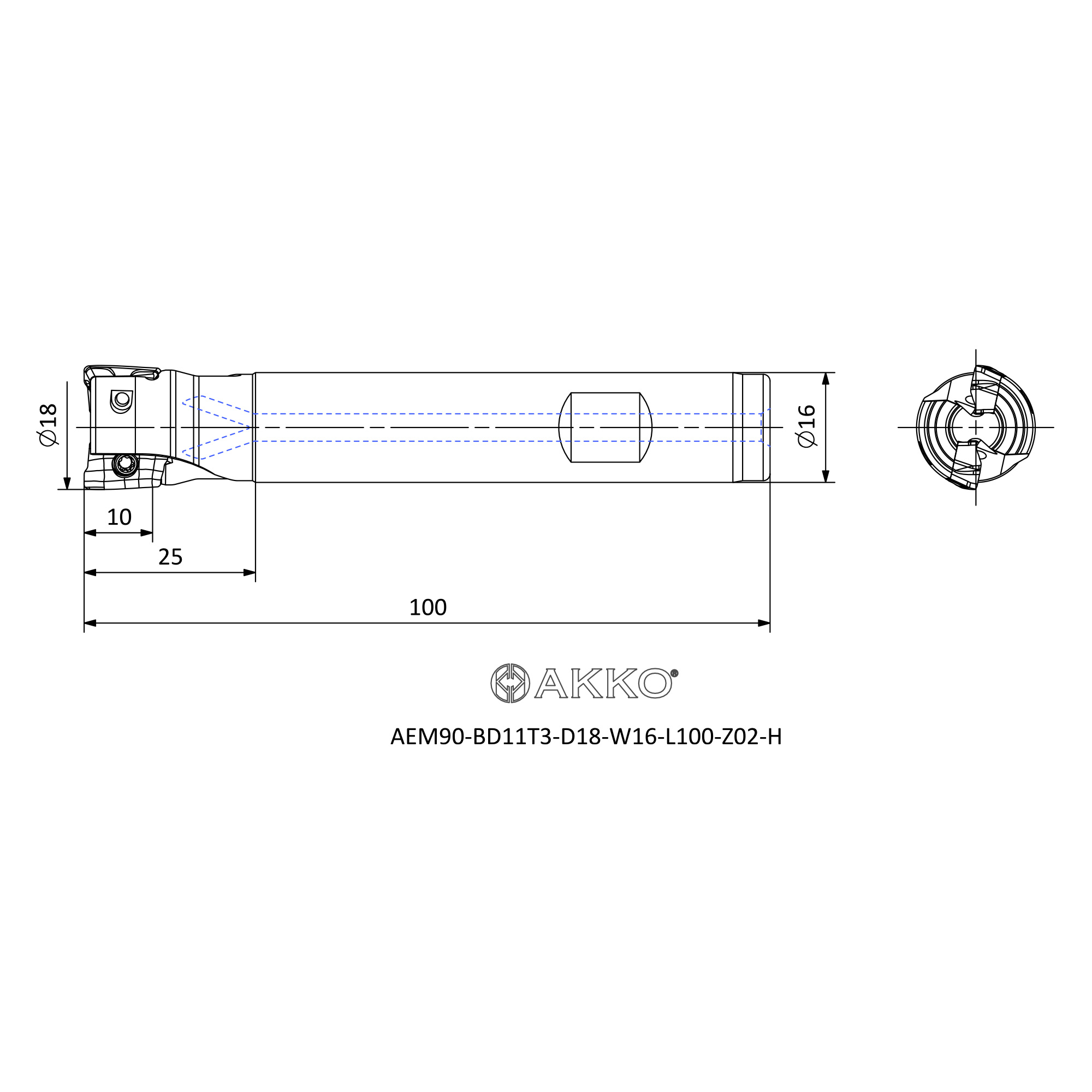 AKKO AEM90-BD11T3-D18-W16-L100-Z02-H — фото 3