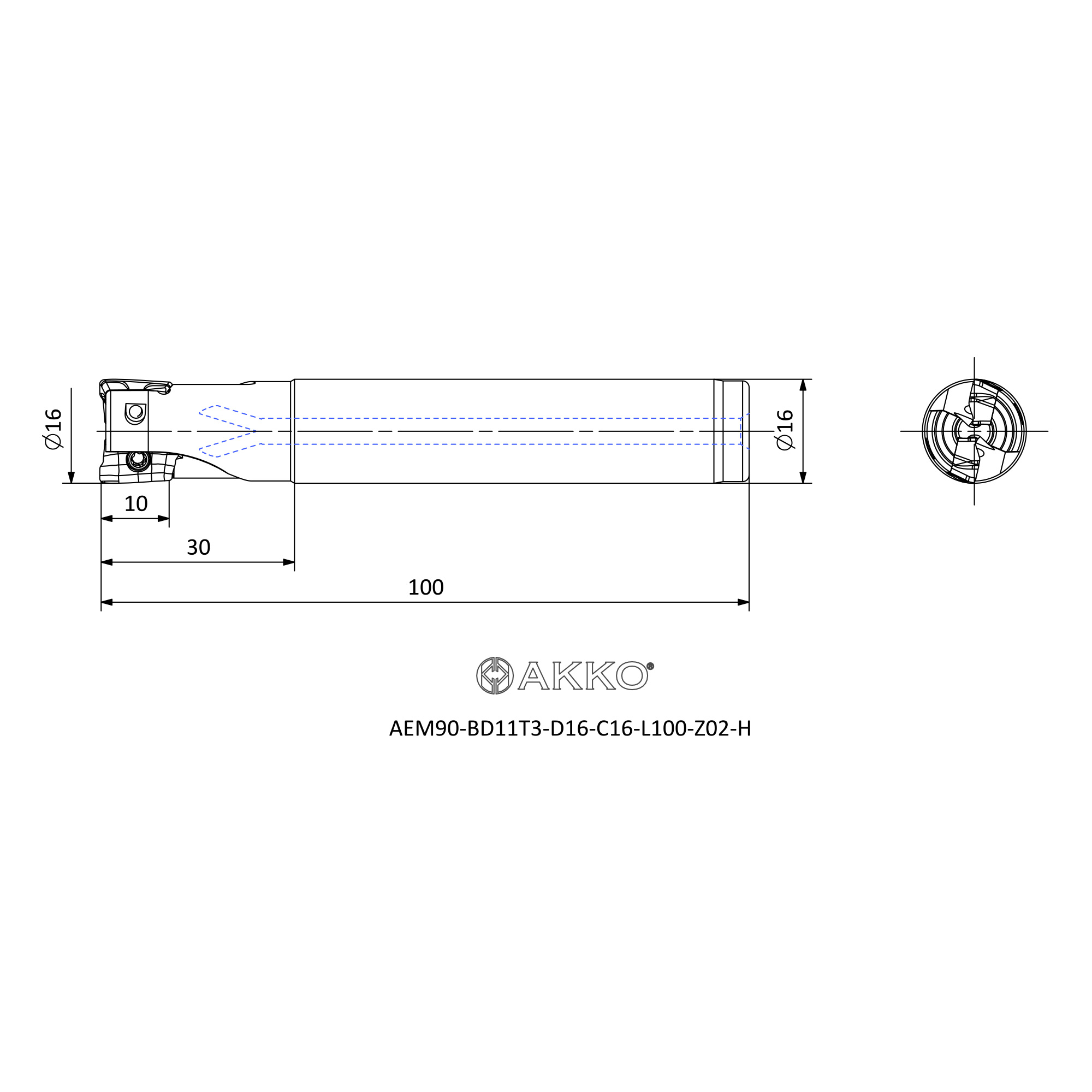 AKKO AEM90-BD11T3-D16-C16-L100-Z02-H — фото 3