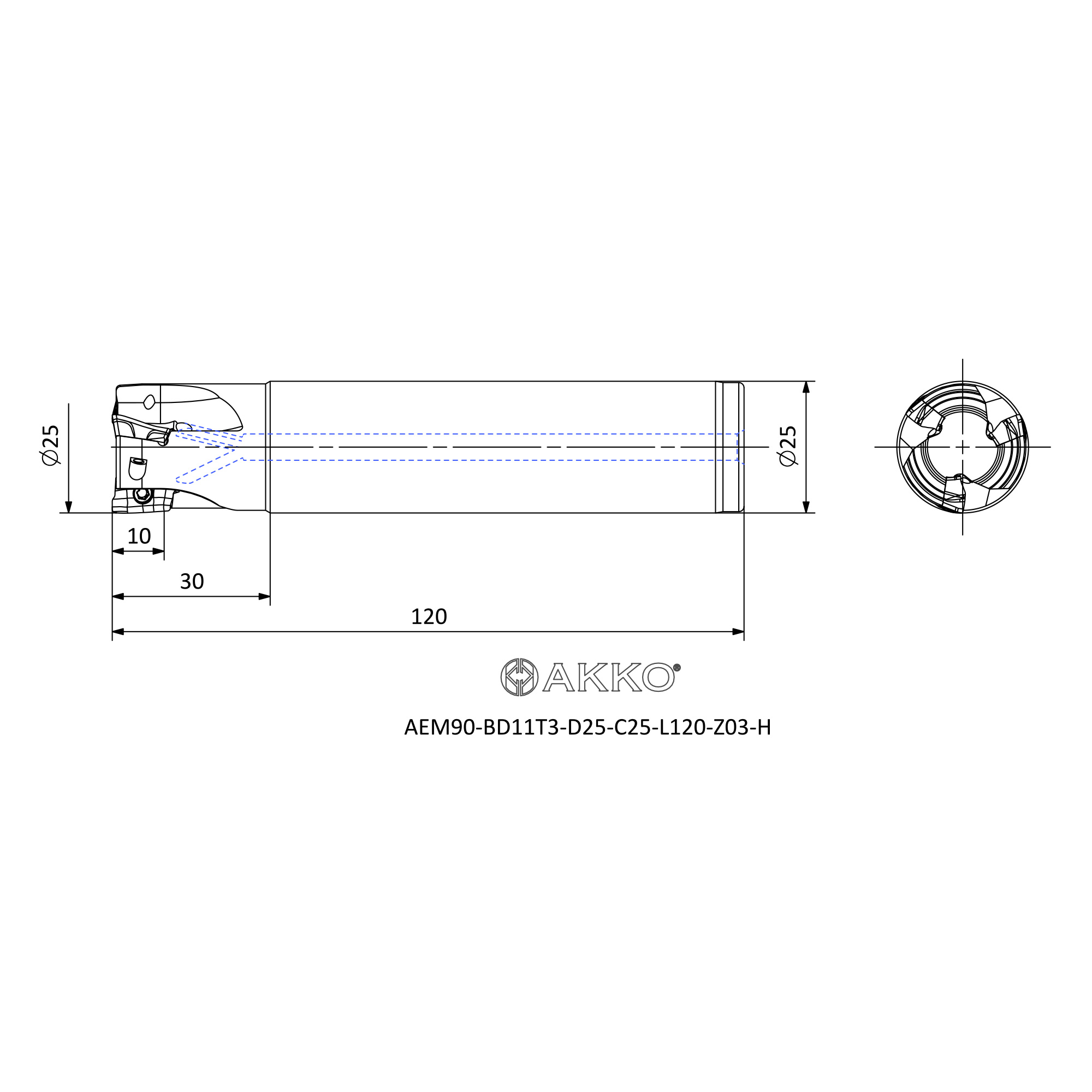 AKKO AEM90-BD11T3-D25-C25-L120-Z03-H — фото 3