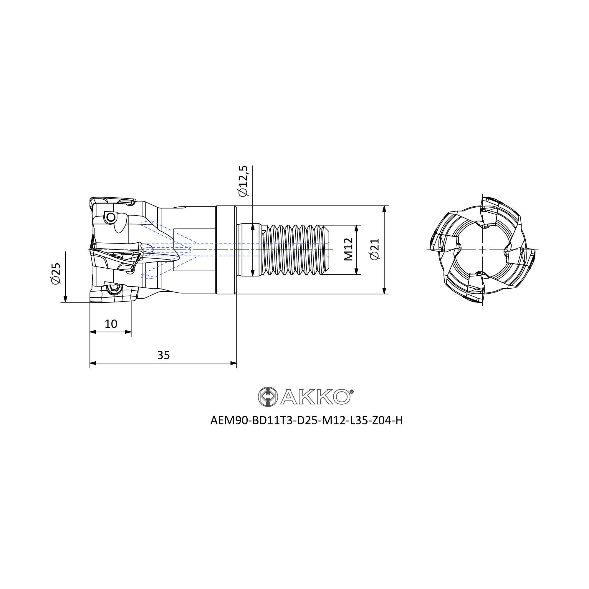 AKKO AEM90-BD11T3-D25-M12-L35-Z04-H — фото 3