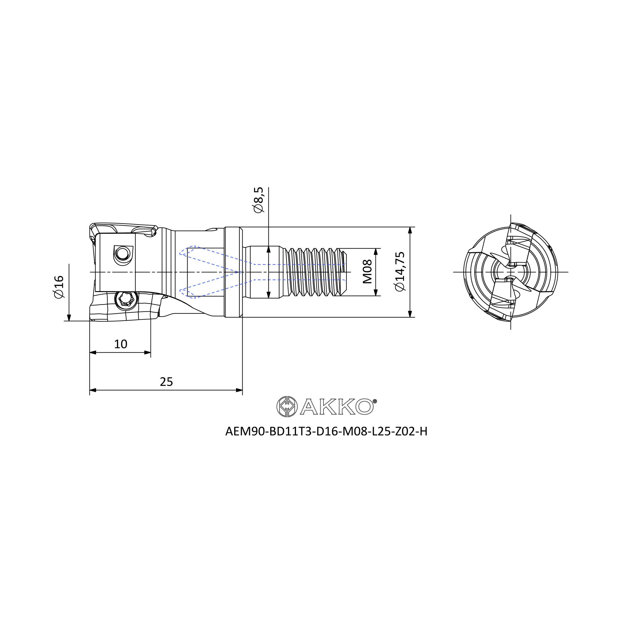 AKKO AEM90-BD11T3-D16-M08-L25-Z02-H — фото 3