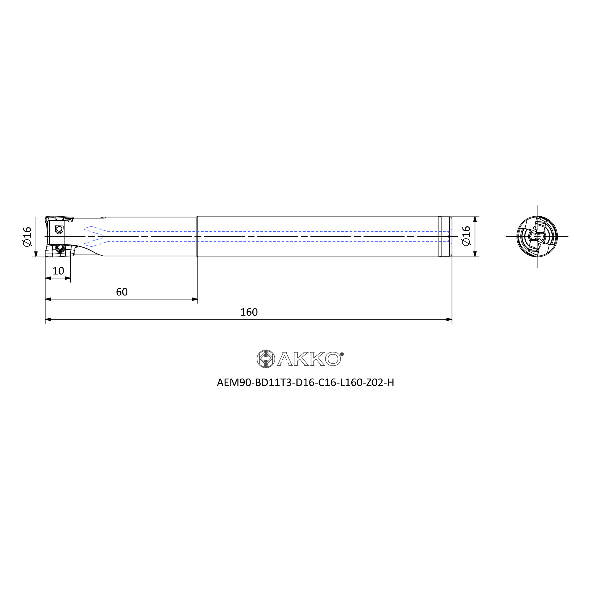 AKKO AEM90-BD11T3-D16-C16-L160-Z02-H — фото 3