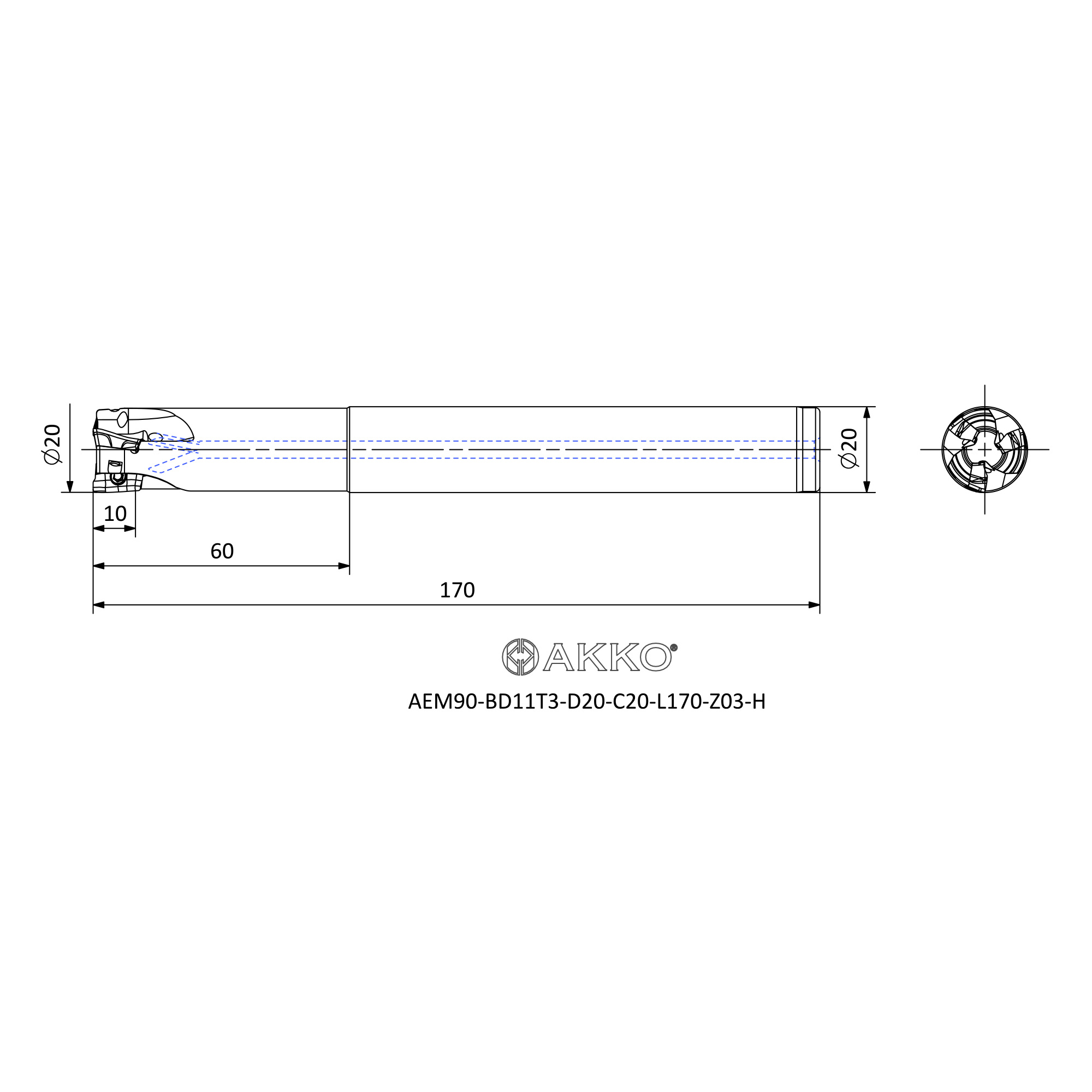 AKKO AEM90-BD11T3-D20-C20-L170-Z03-H — фото 3