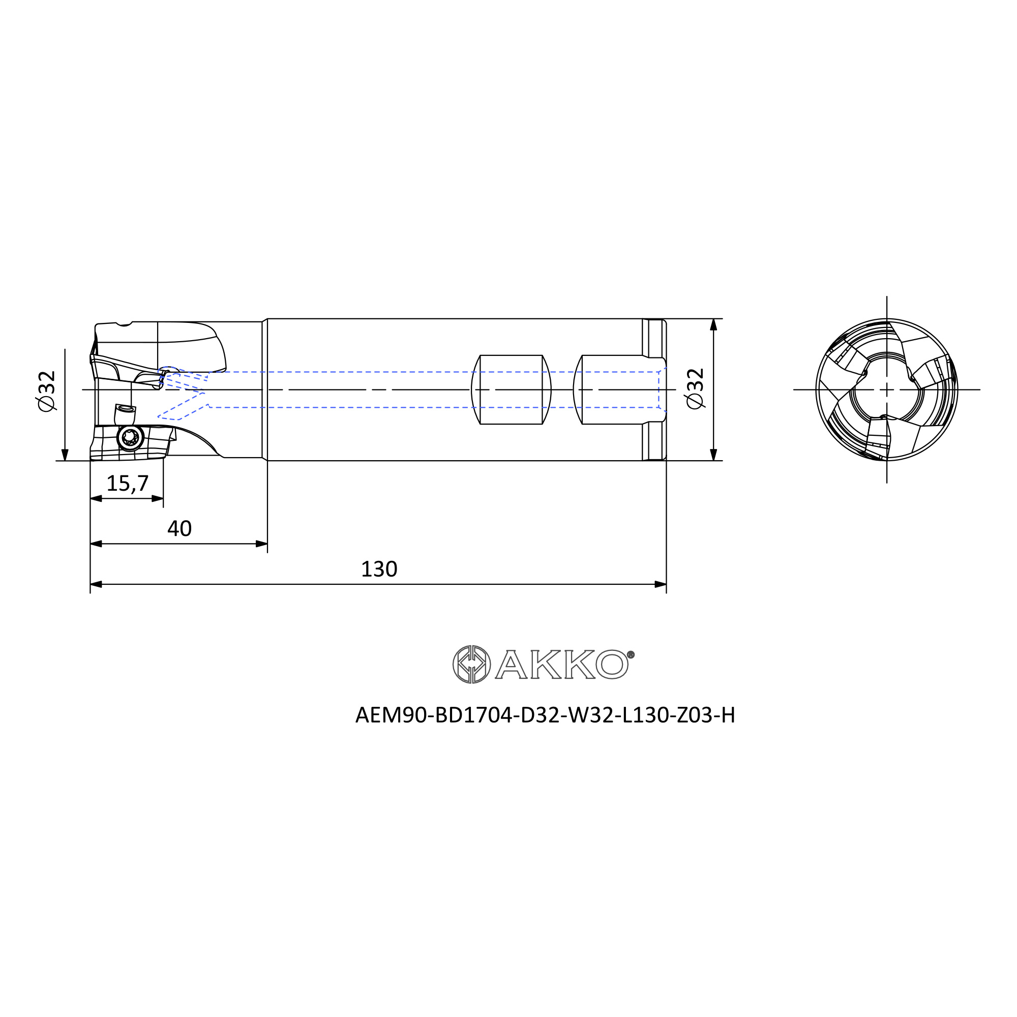 AKKO AEM90-BD1704-D32-W32-L130-Z03-H — фото 3