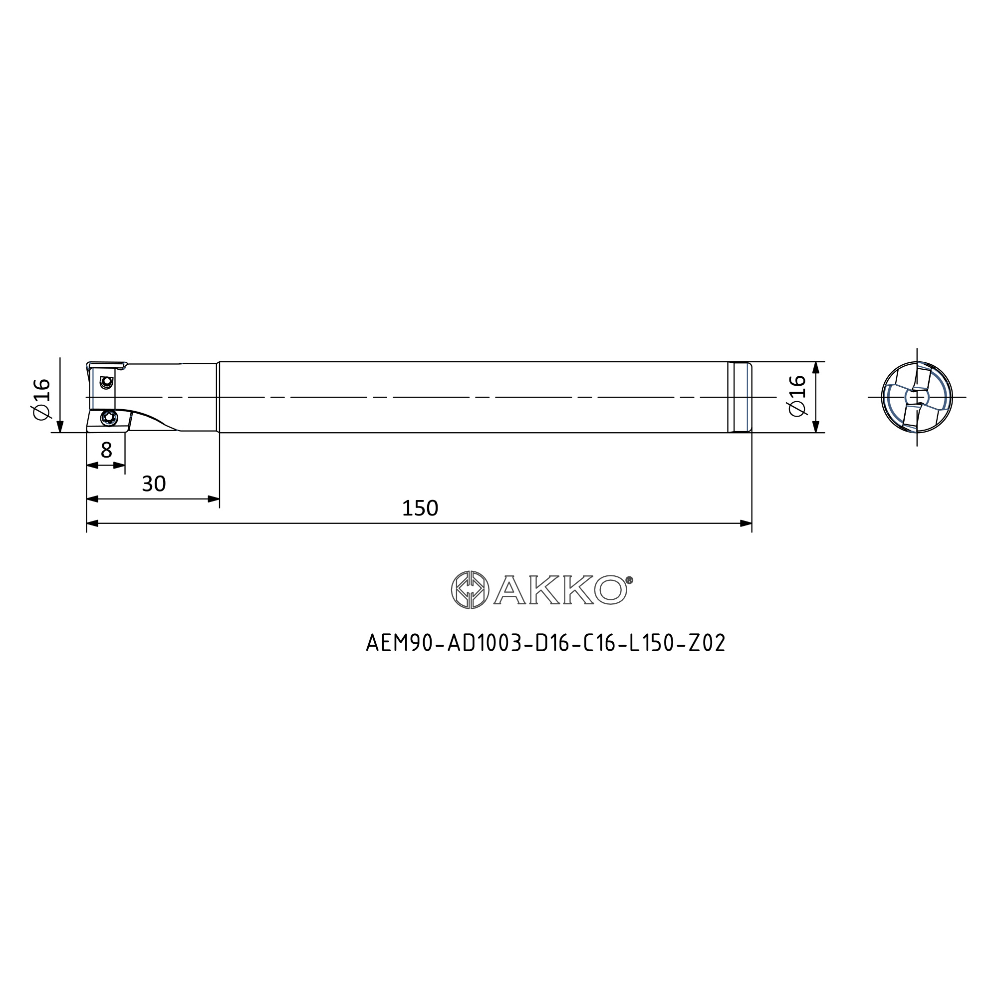 AKKO AEM90-AD1003-D16-C16-L150-Z02 — фото 3