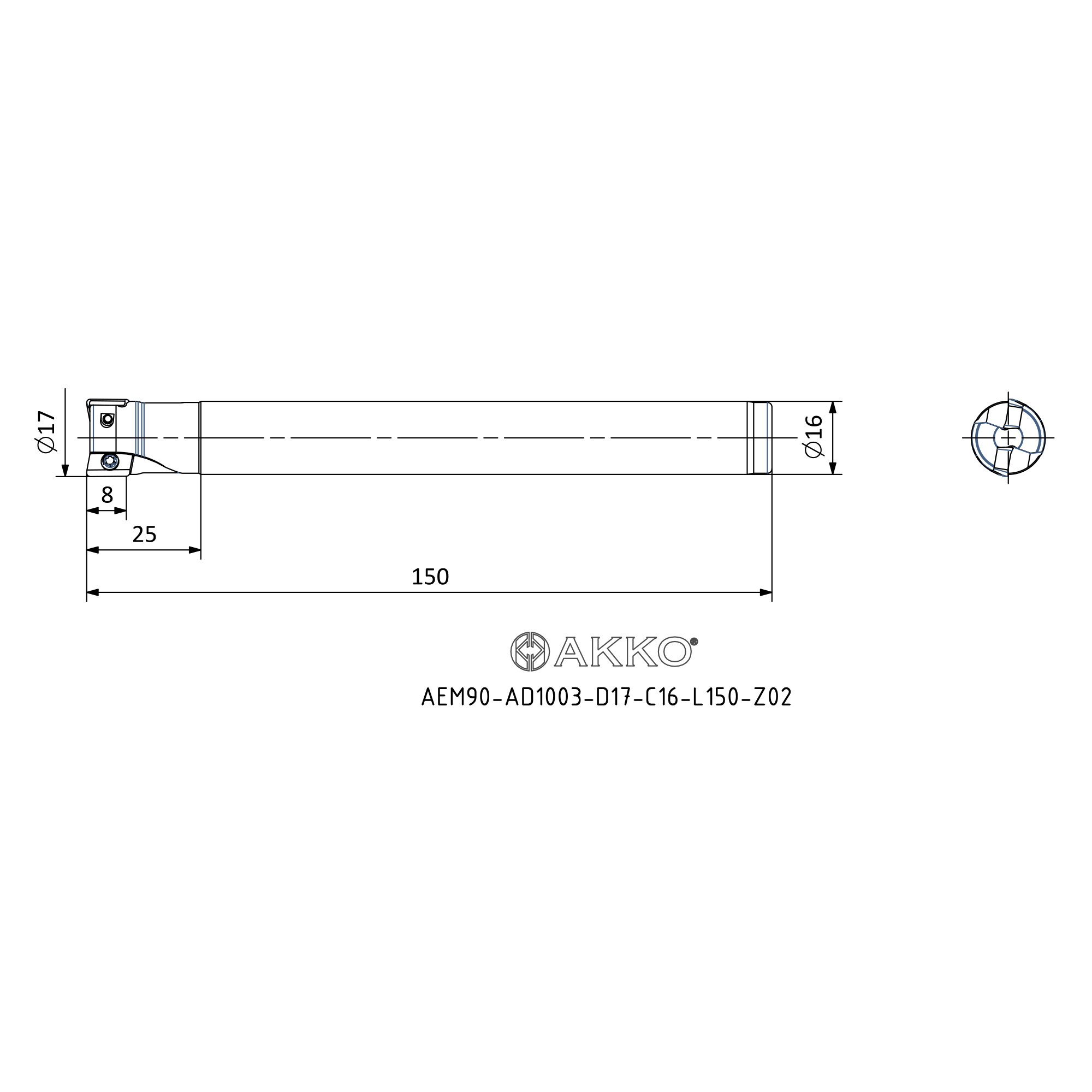 AKKO AEM90-AD1003-D17-C16-L150-Z02 — фото 3