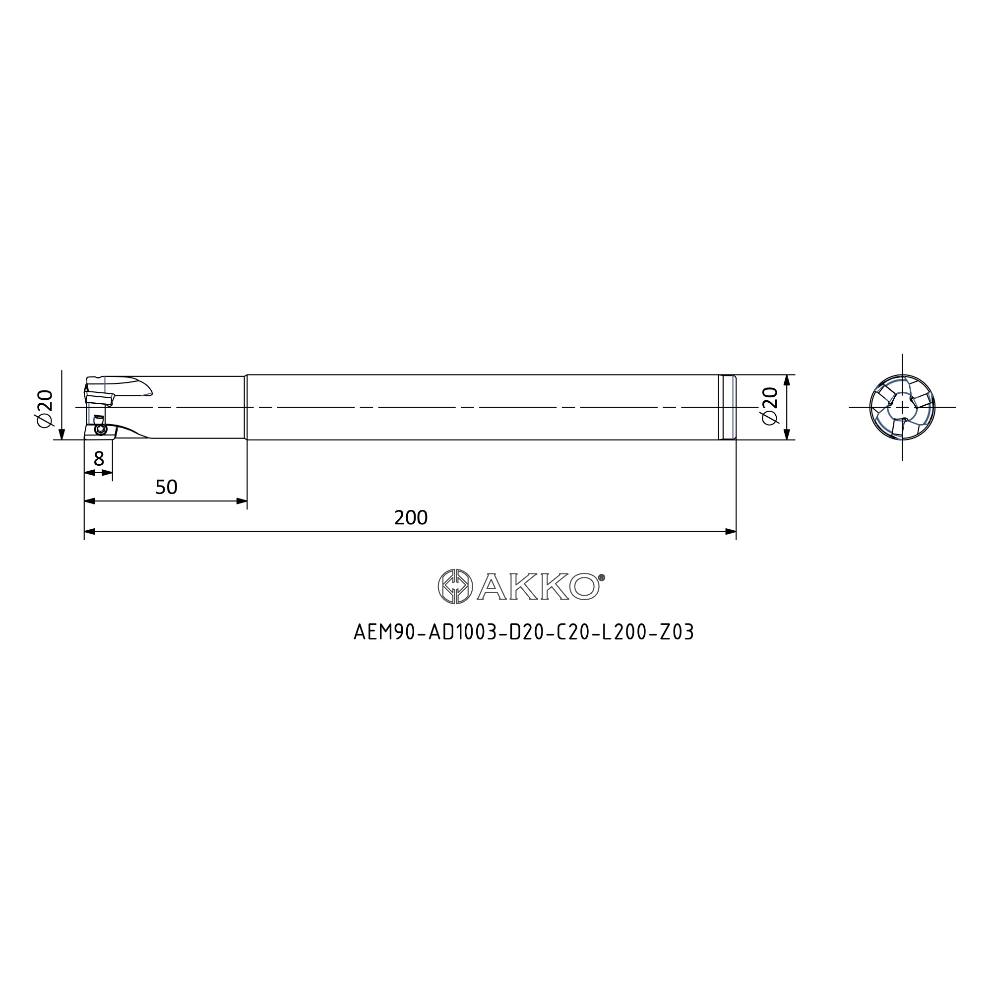 AKKO AEM90-AD1003-D20-C20-L200-Z03 — фото 3