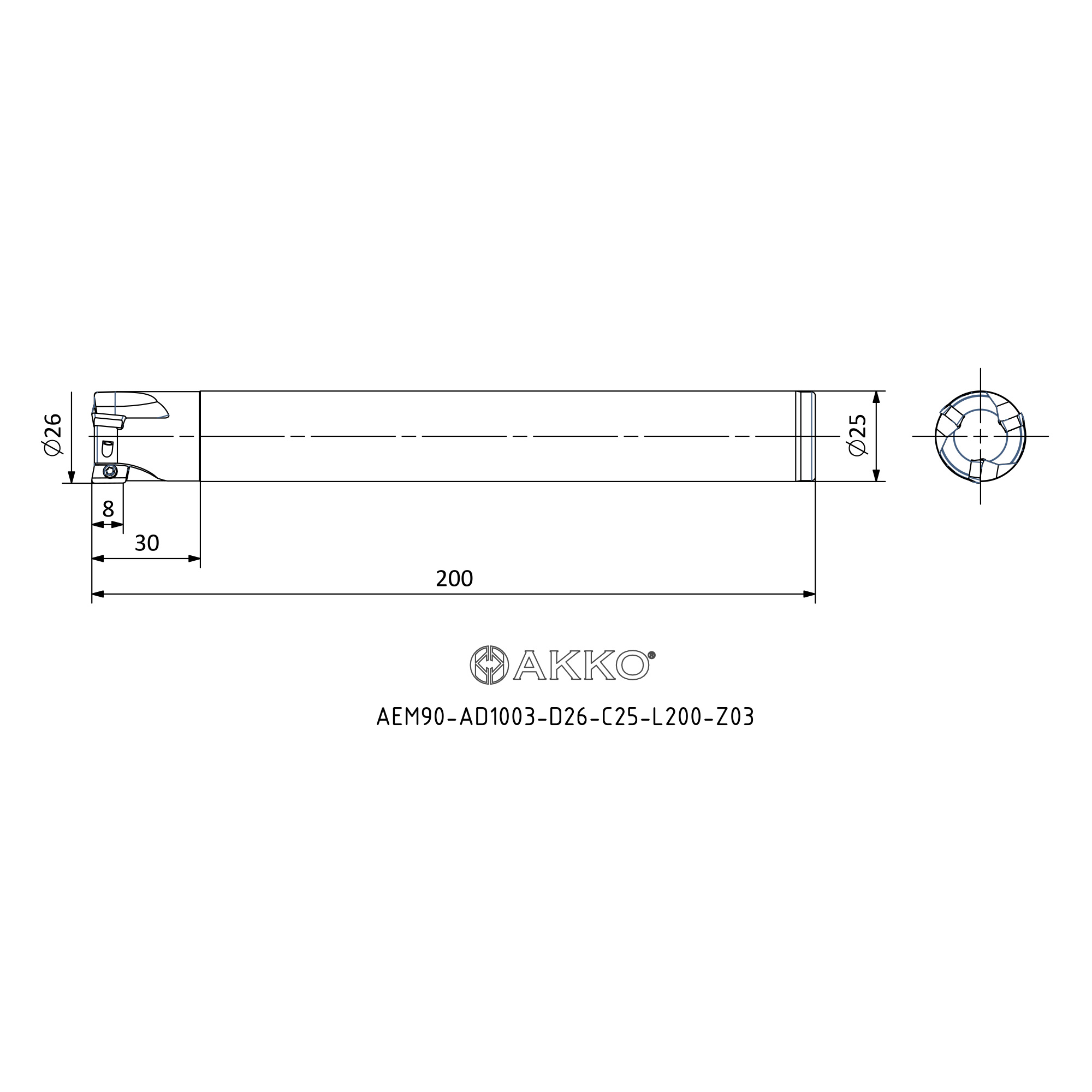 AKKO AEM90-AD1003-D26-C25-L200-Z03 — фото 3