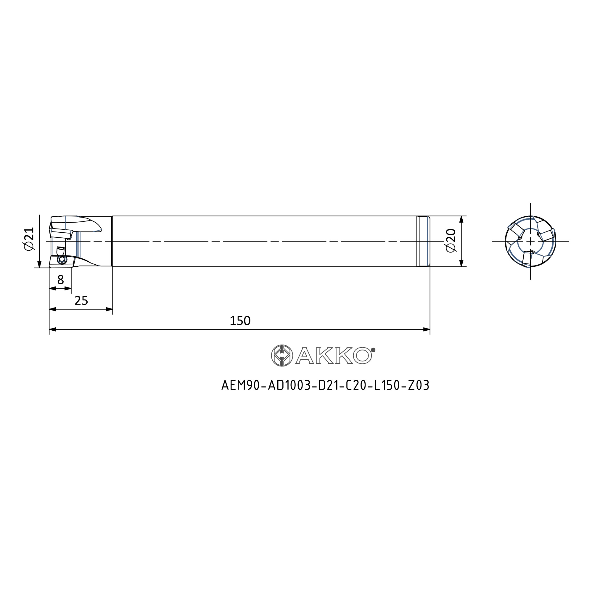 AKKO AEM90-AD1003-D21-C20-L150-Z03 — фото 3