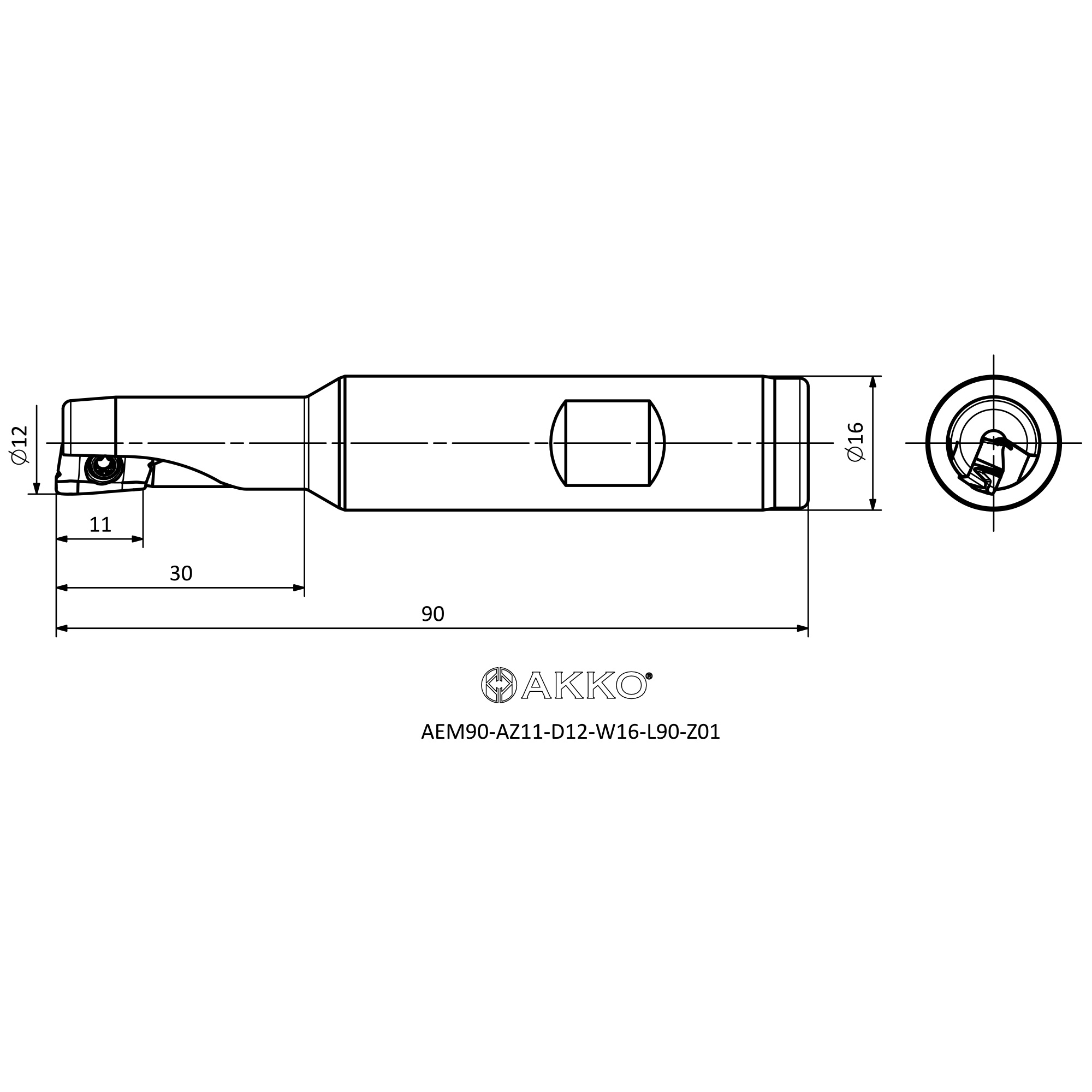 AKKO AEM90-AZ11-D12-W16-L90-Z01 — фото 3