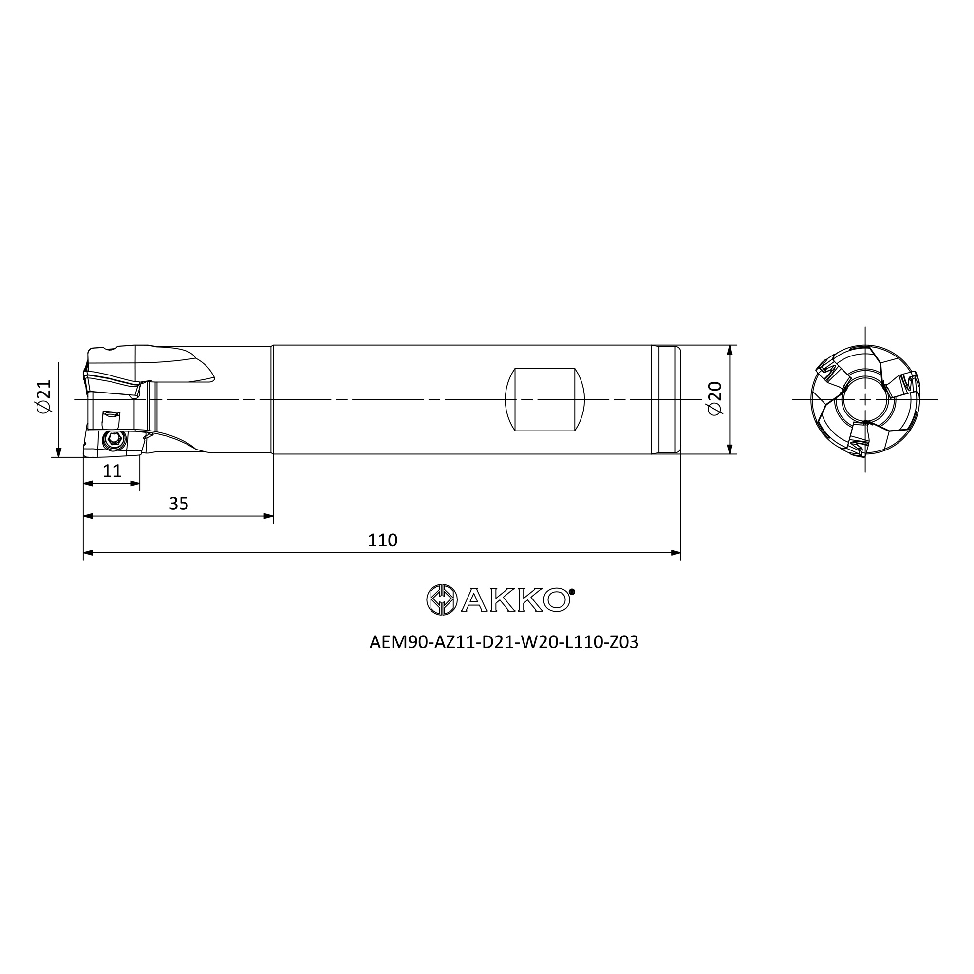 AKKO AEM90-AZ11-D21-W20-L110-Z03 — фото 3