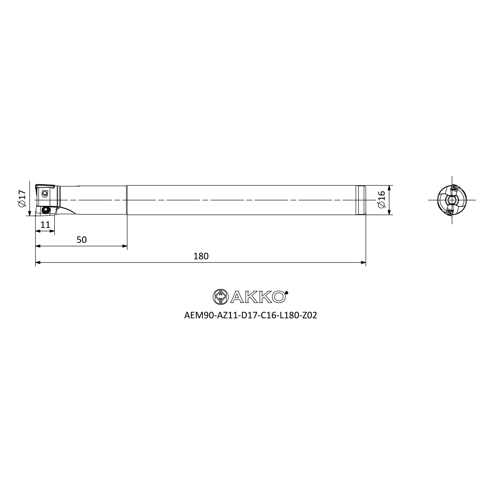 AKKO AEM90-AZ11-D17-C16-L180-Z02 — фото 3
