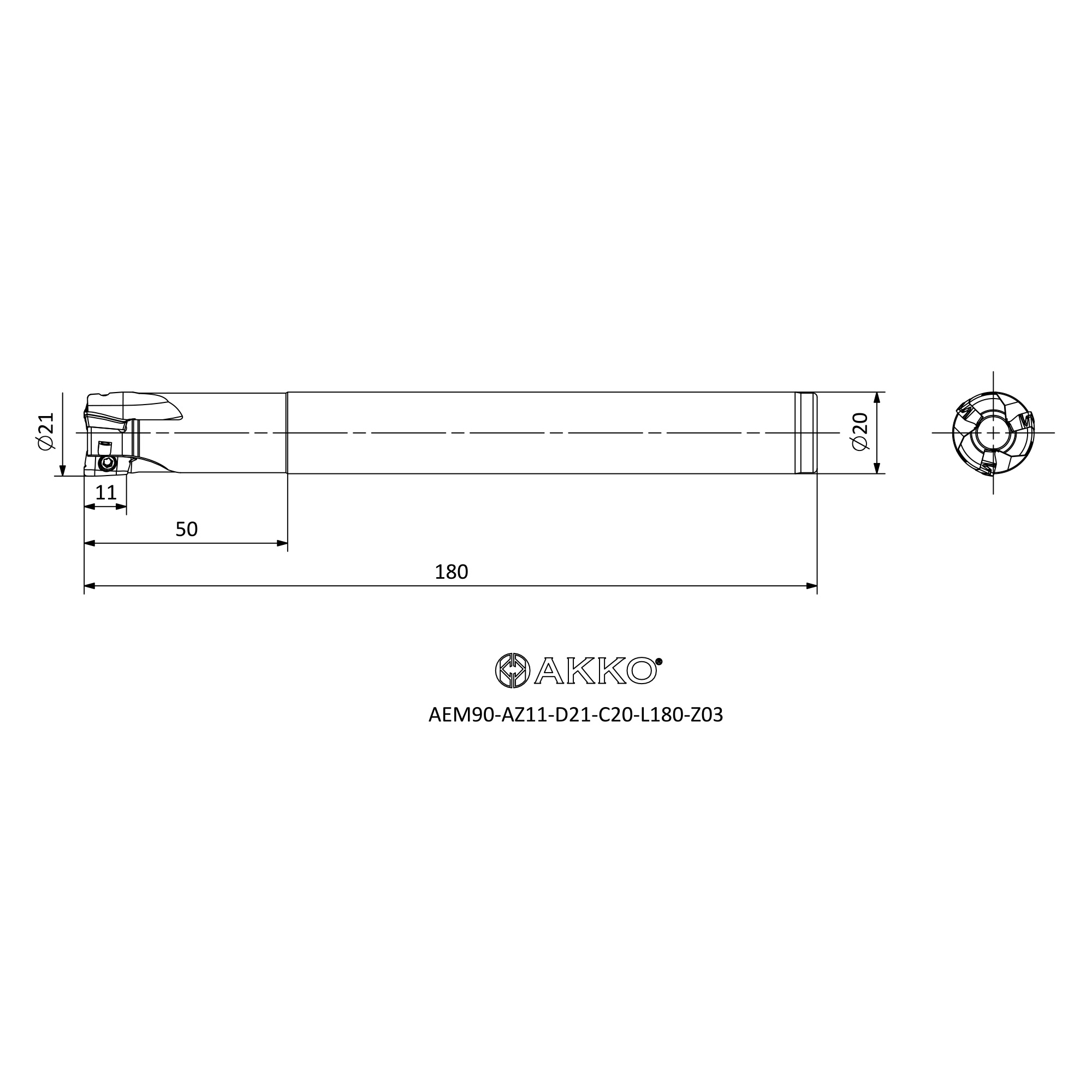 AKKO AEM90-AZ11-D21-C20-L180-Z03 — фото 3