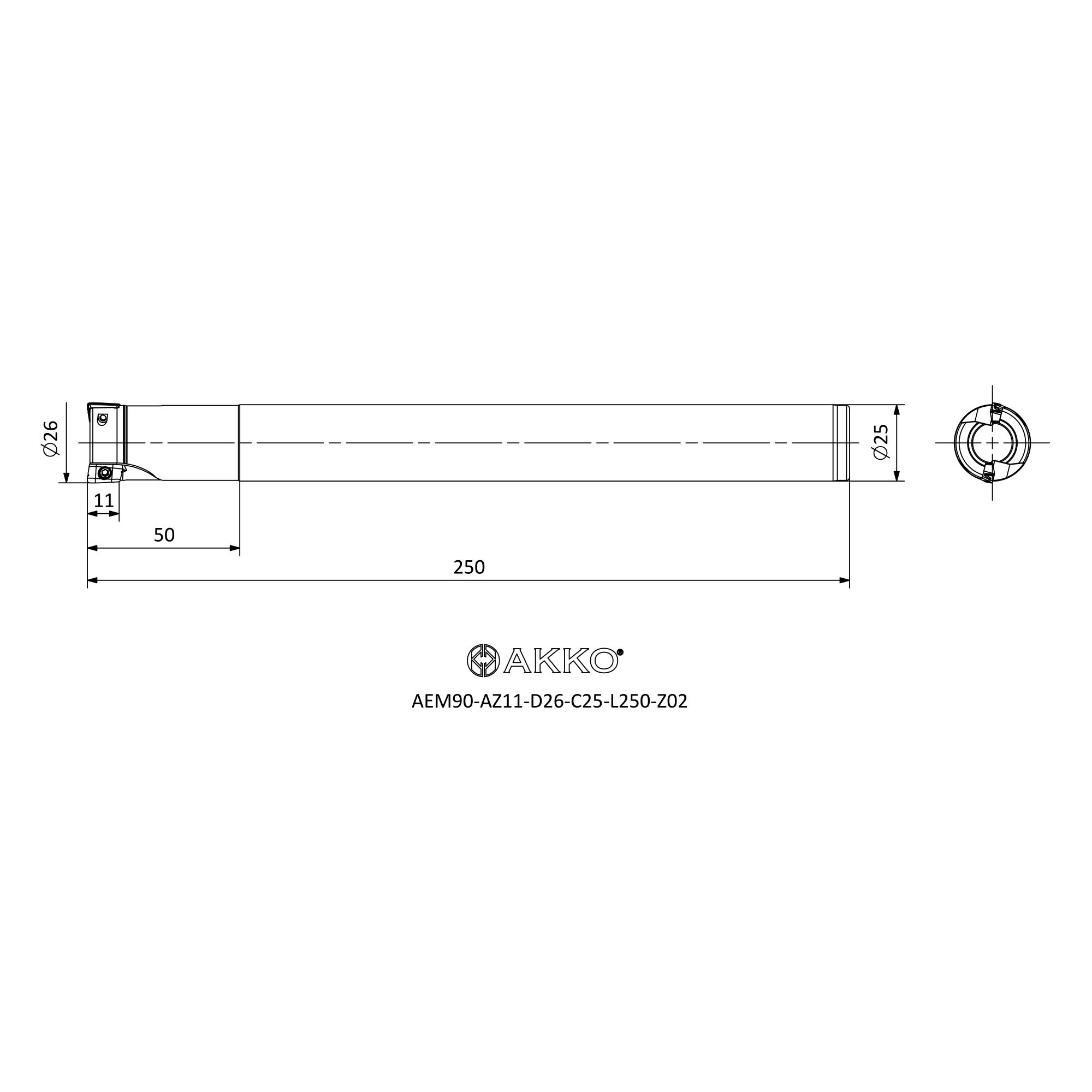 AKKO AEM90-AZ11-D26-C25-L250-Z02 — фото 3