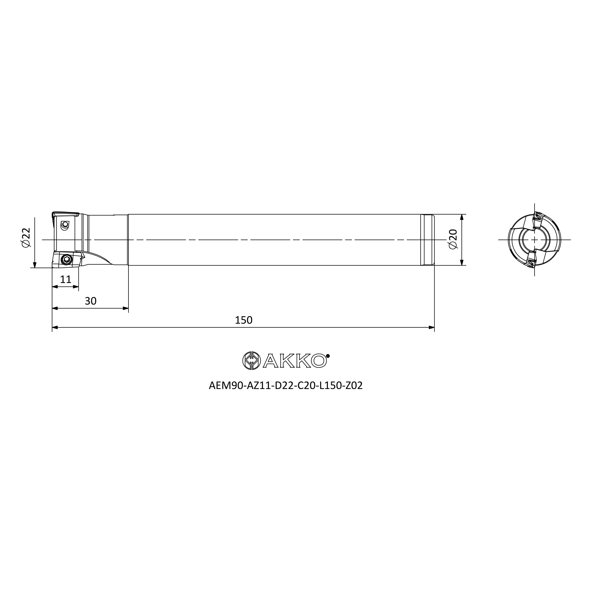 AKKO AEM90-AZ11-D22-C20-L150-Z02 — фото 3