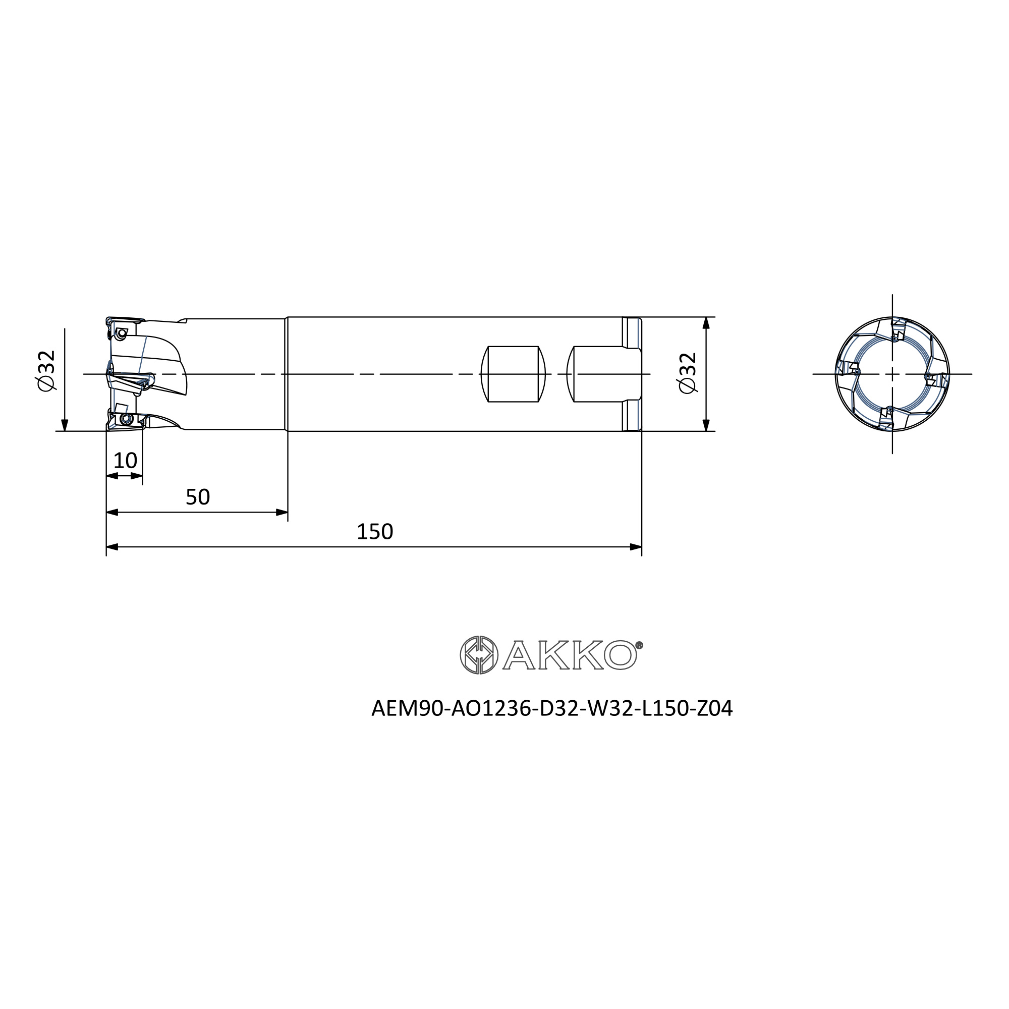 AKKO AEM90-AO1236-D32-W32-L150-Z04 — фото 3
