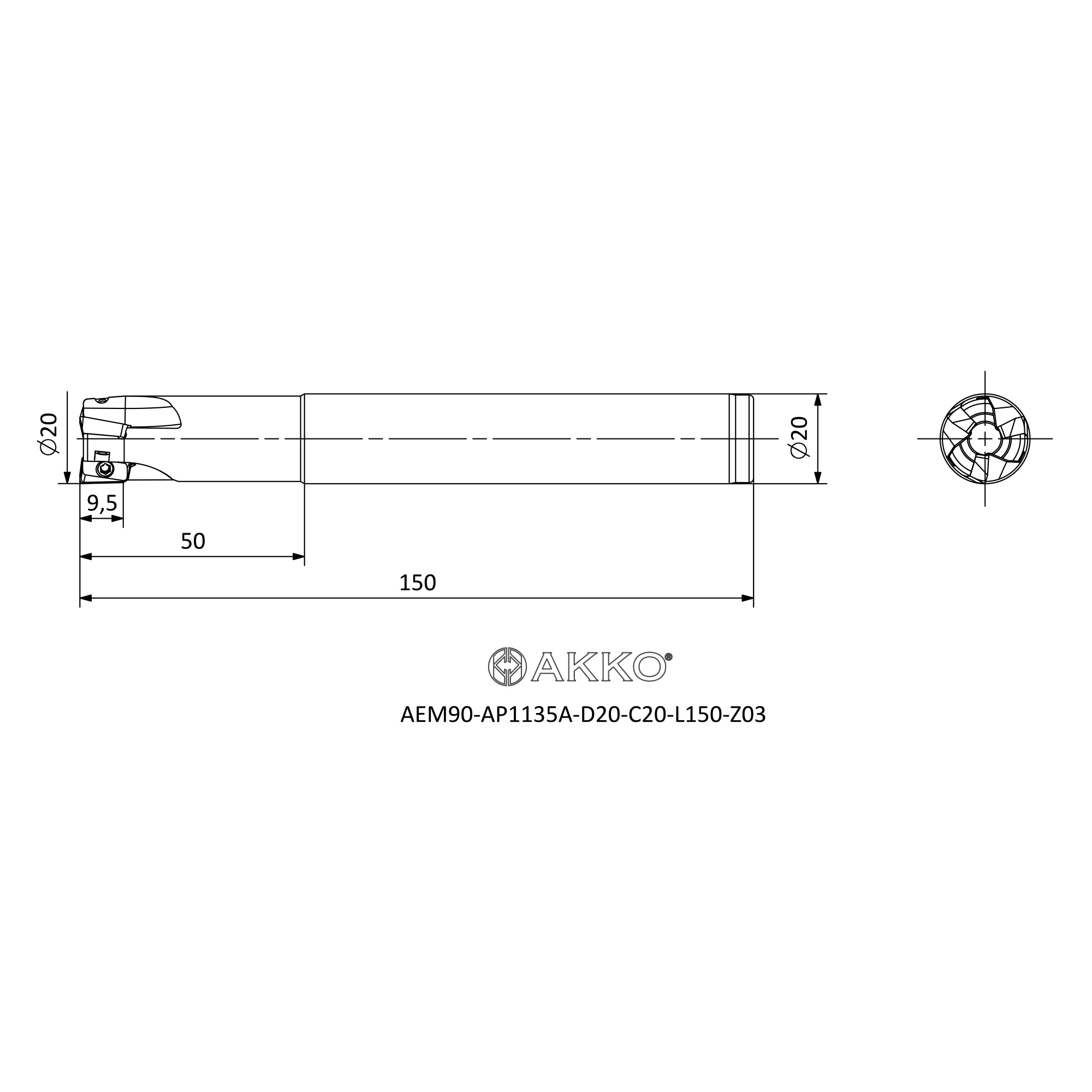 AKKO AEM90-AP1135A-D20-C20-L150-Z03 — фото 3