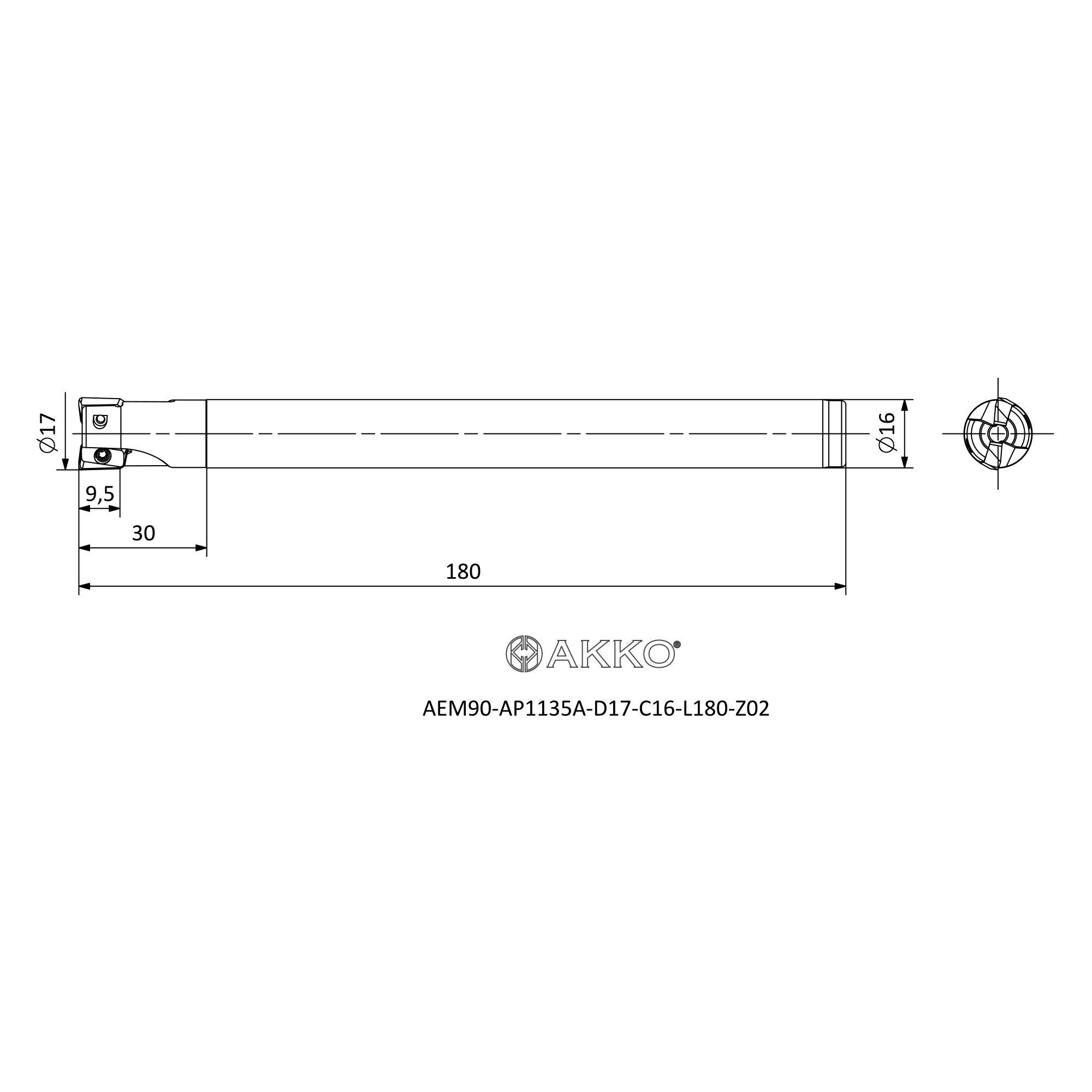 AKKO AEM90-AP1135A-D17-C16-L180-Z02 — фото 3