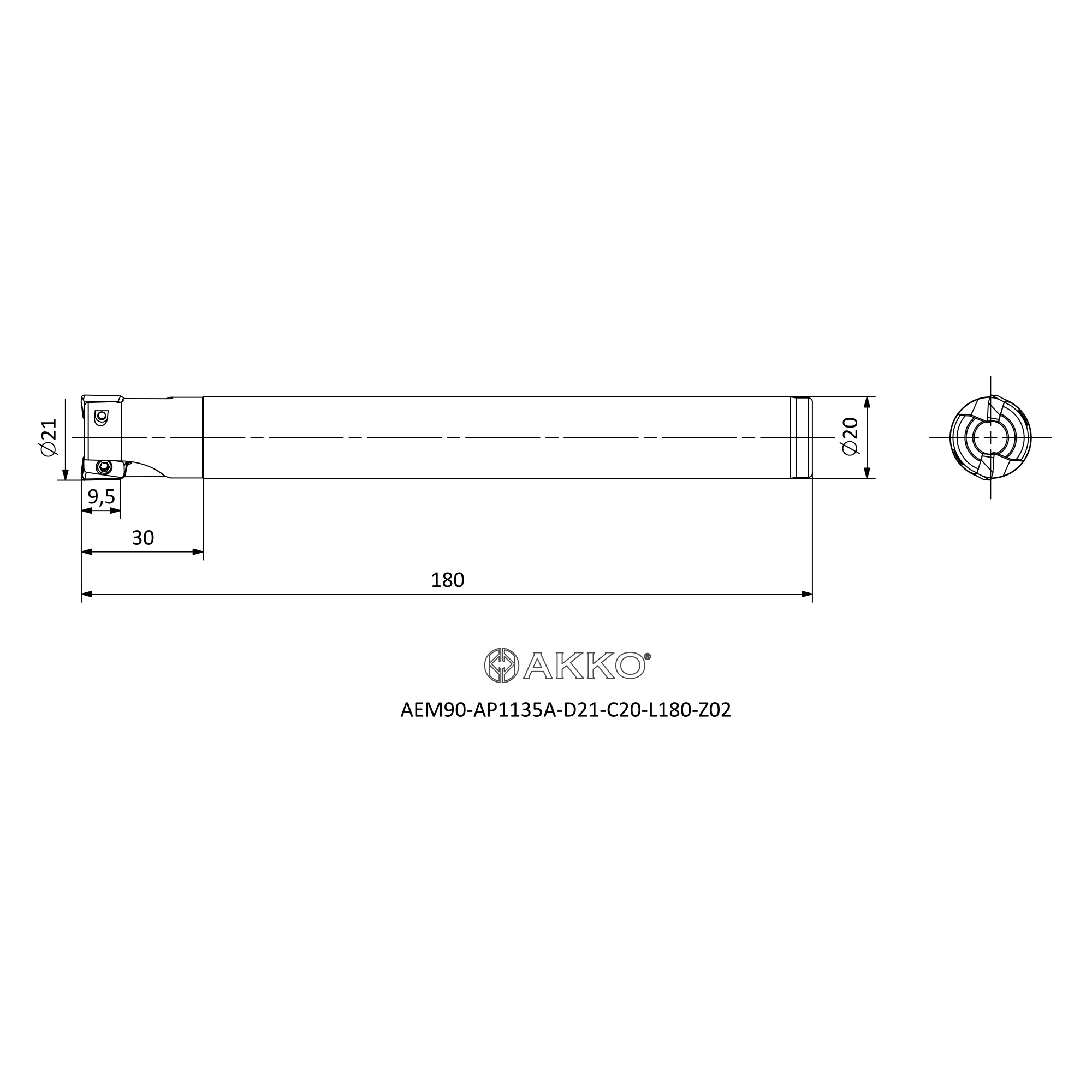 AKKO AEM90-AP1135A-D21-C20-L180-Z02 — фото 3