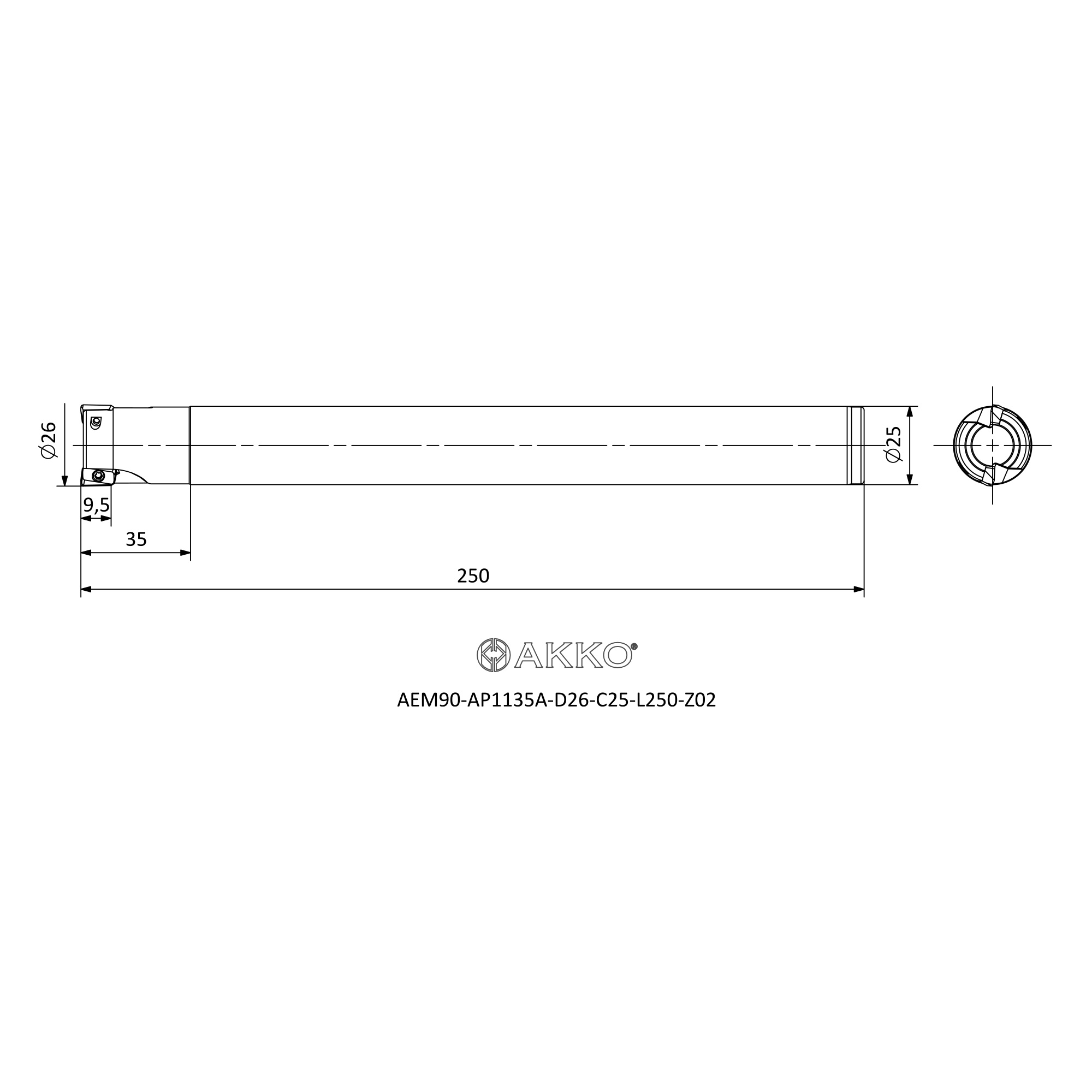 AKKO AEM90-AP1135A-D26-C25-L250-Z02 — фото 3