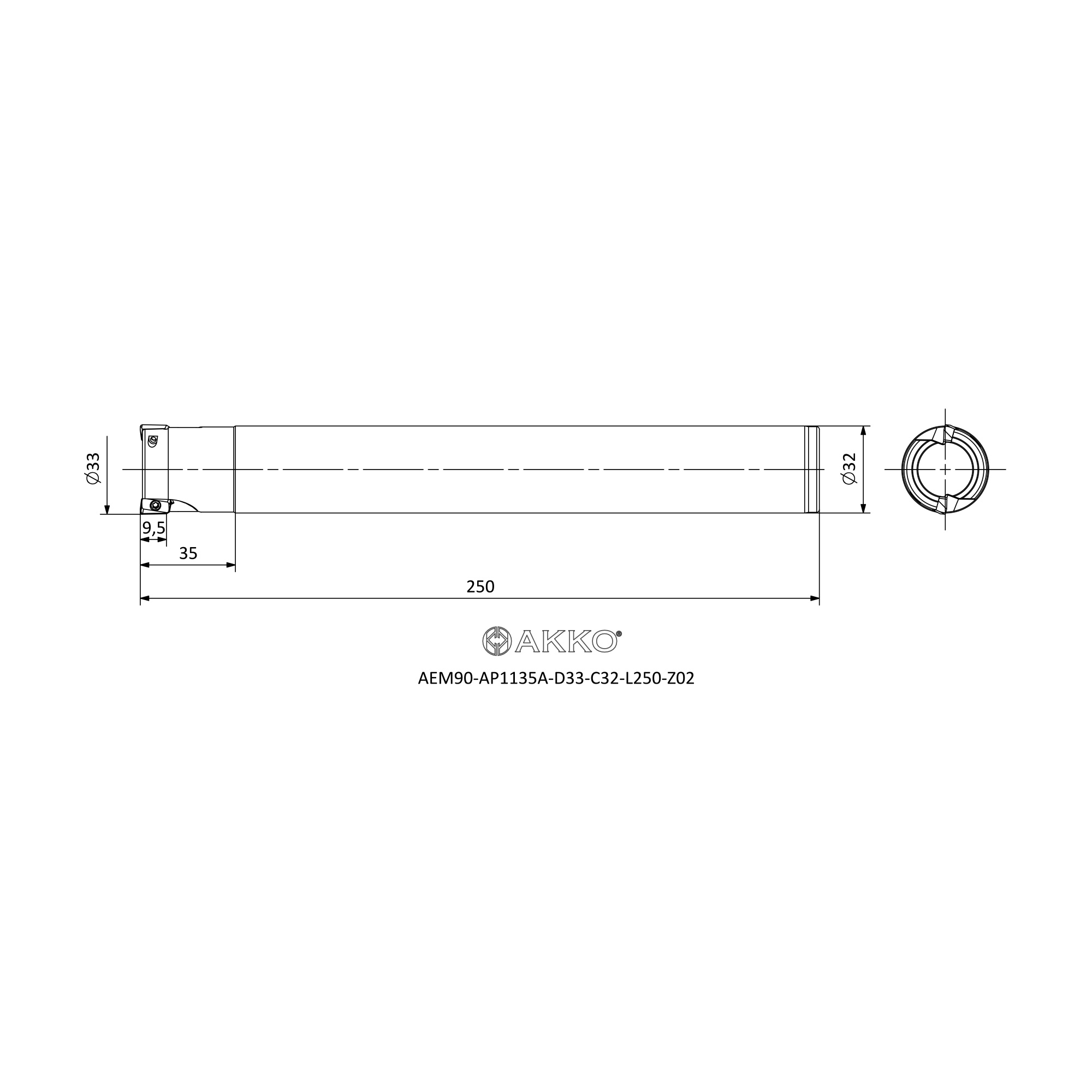 AKKO AEM90-AP1135A-D33-C32-L250-Z02 — фото 3