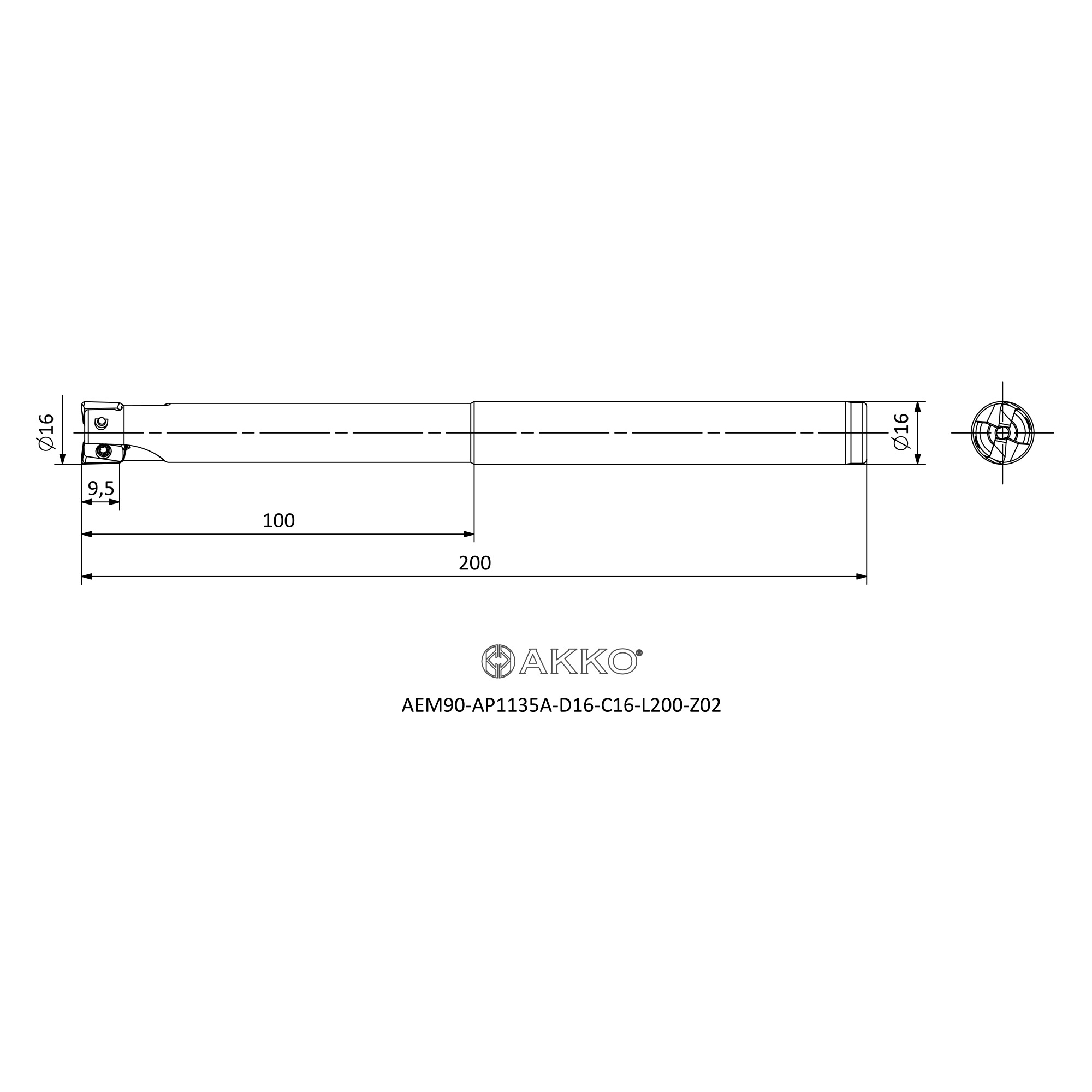 AKKO AEM90-AP1135A-D16-C16-L200-Z02 — фото 3