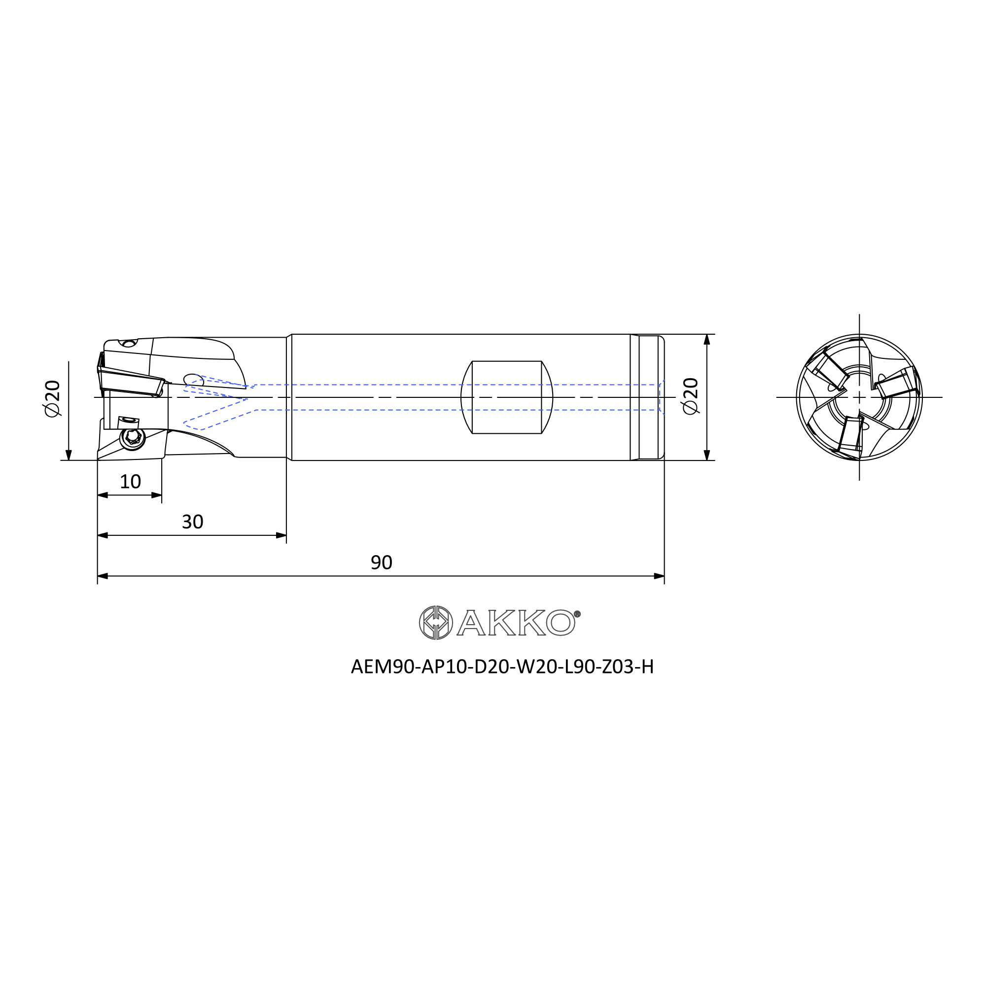AKKO AEM90-AP10-D20-W20-L90-Z03-H — фото 3