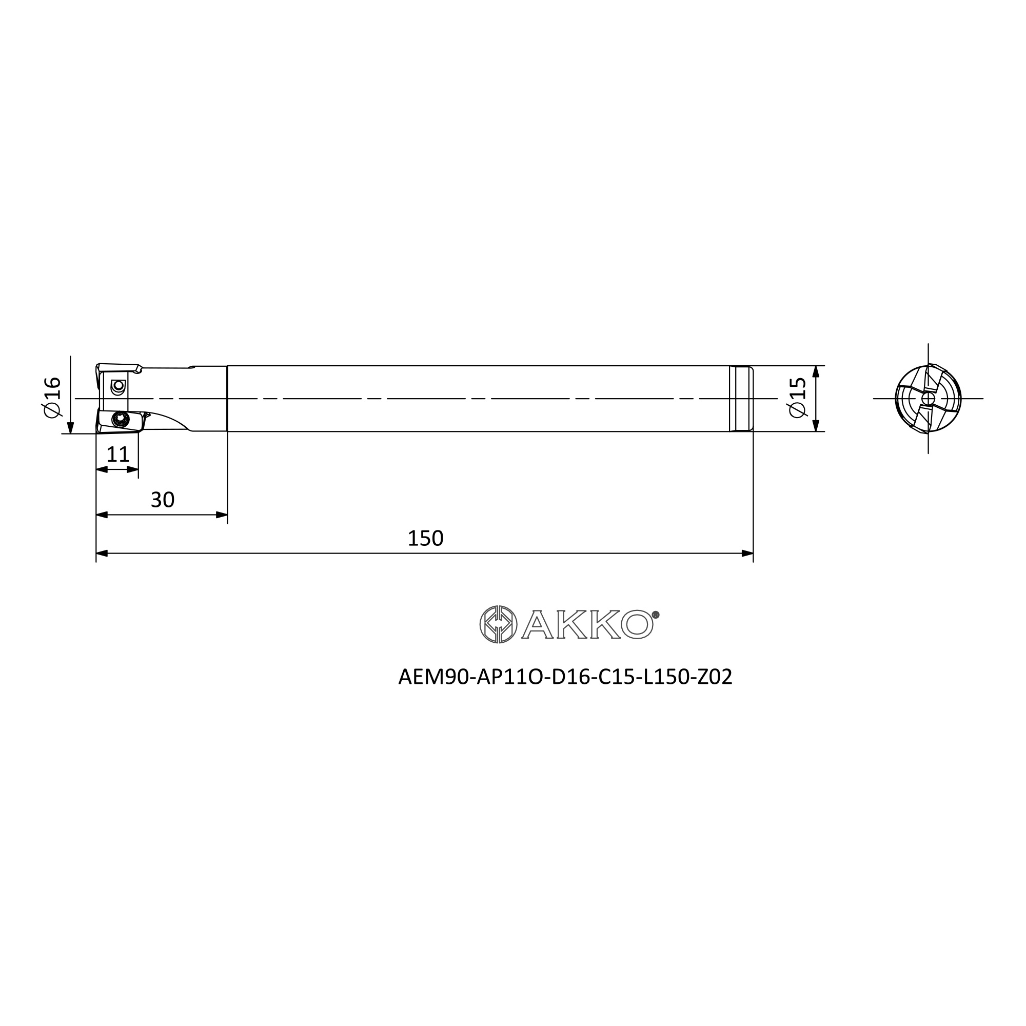 AKKO AEM90-AP11O-D16-C15-L150-Z02 — фото 3