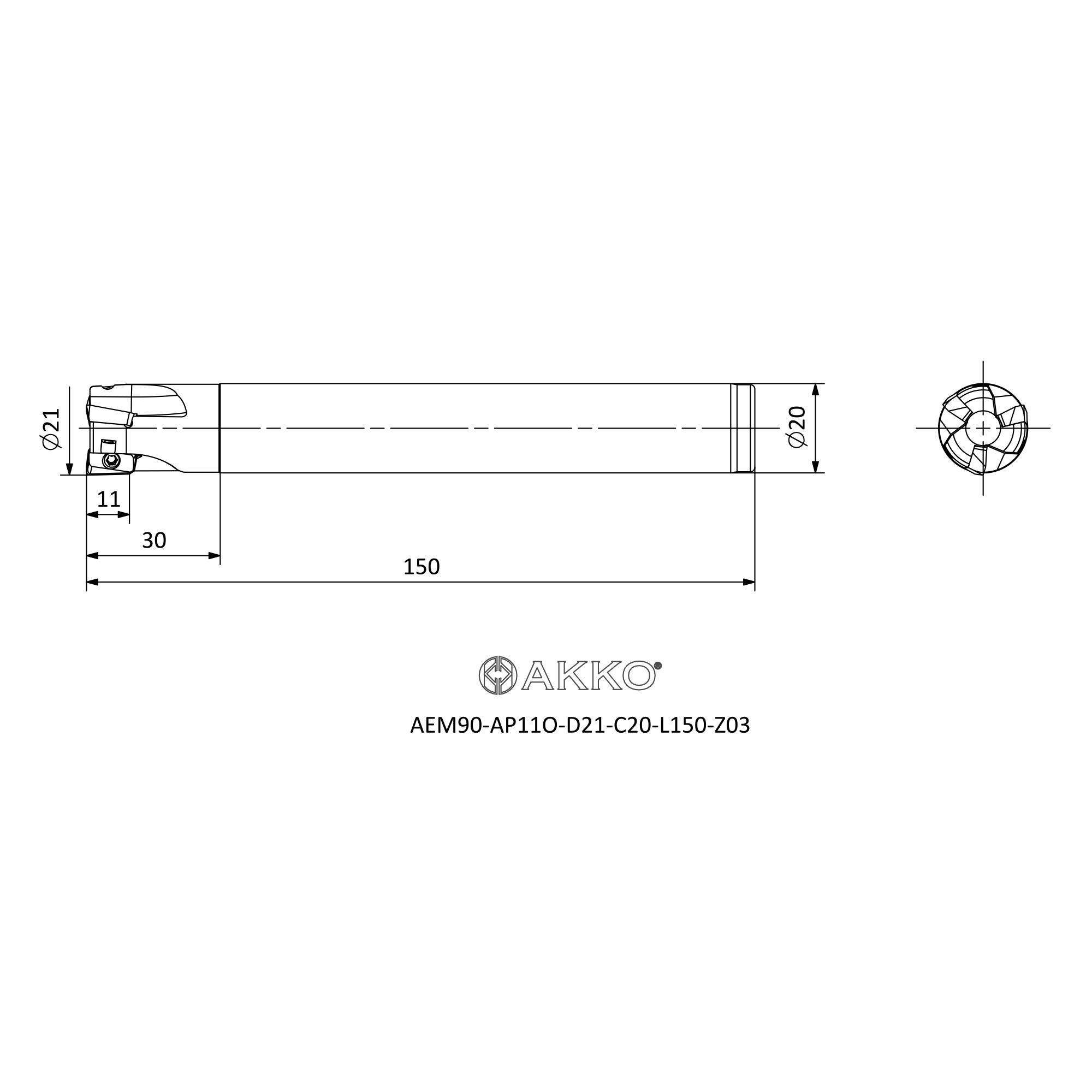 AKKO AEM90-AP11O-D21-C20-L150-Z03 — фото 3