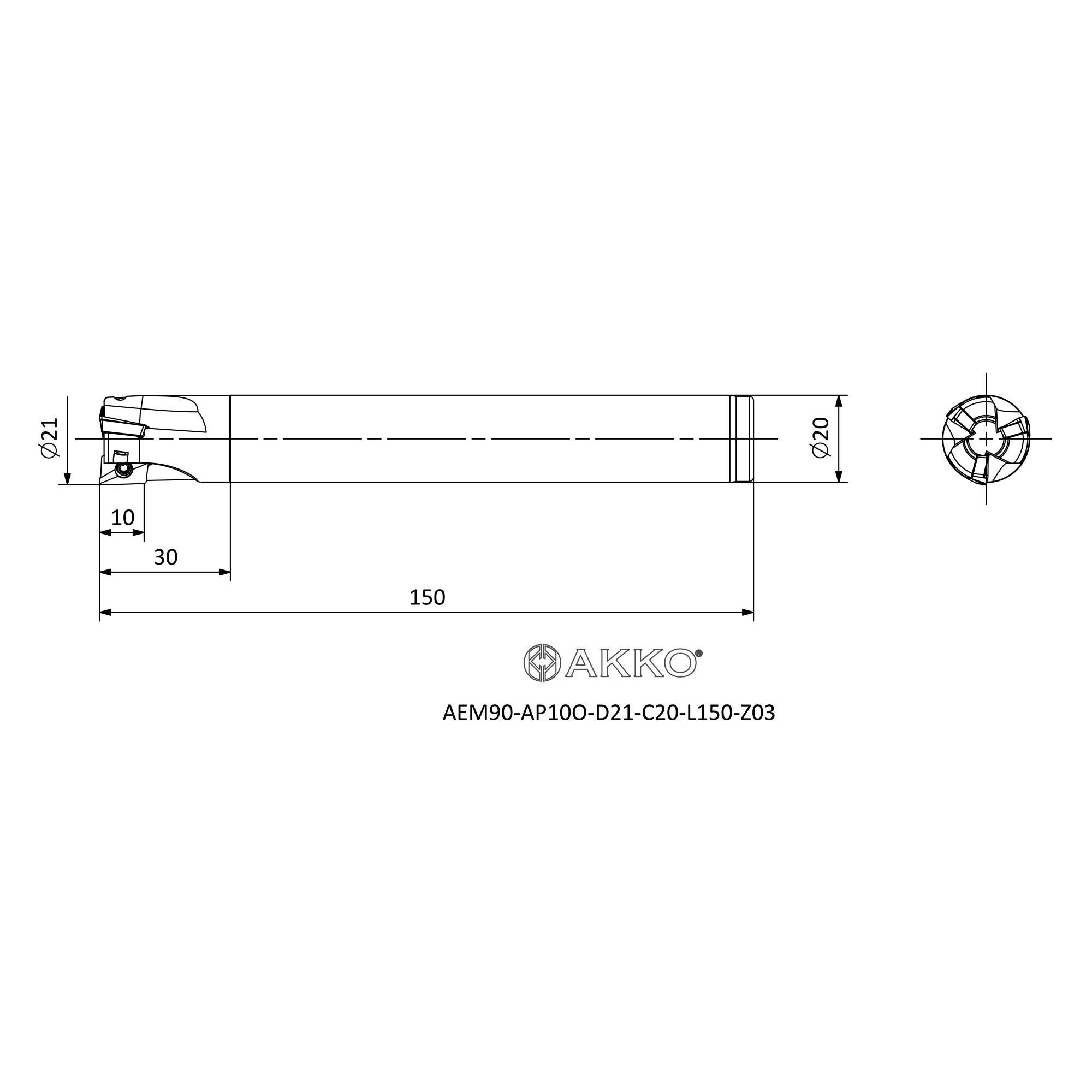 AKKO AEM90-AP10O-D21-C20-L150-Z03 — фото 3