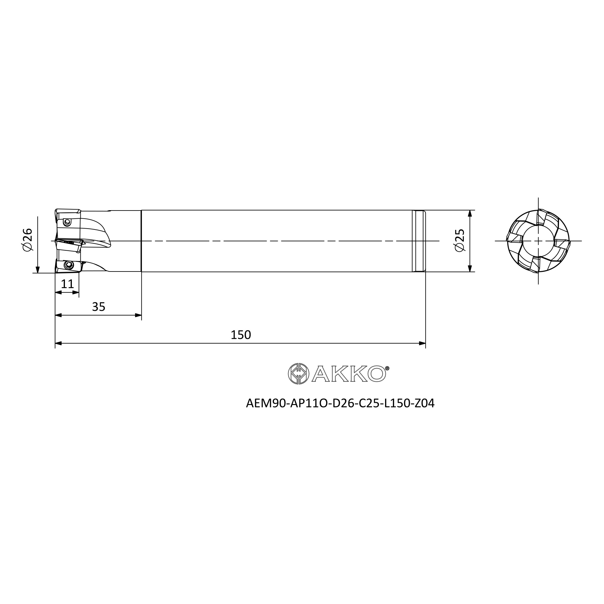 AKKO AEM90-AP11O-D26-C25-L150-Z04 — фото 3