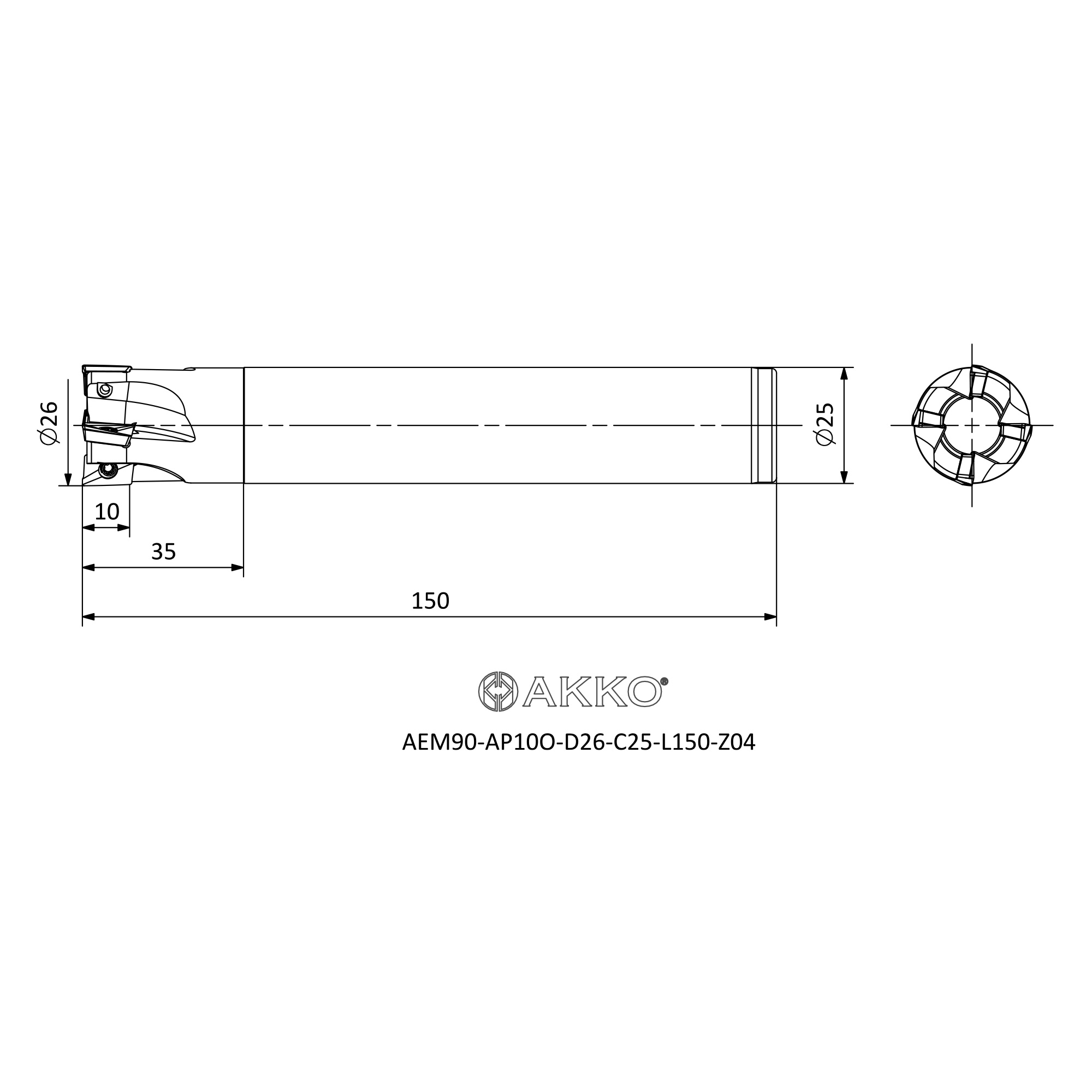 AKKO AEM90-AP10O-D26-C25-L150-Z04 — фото 3